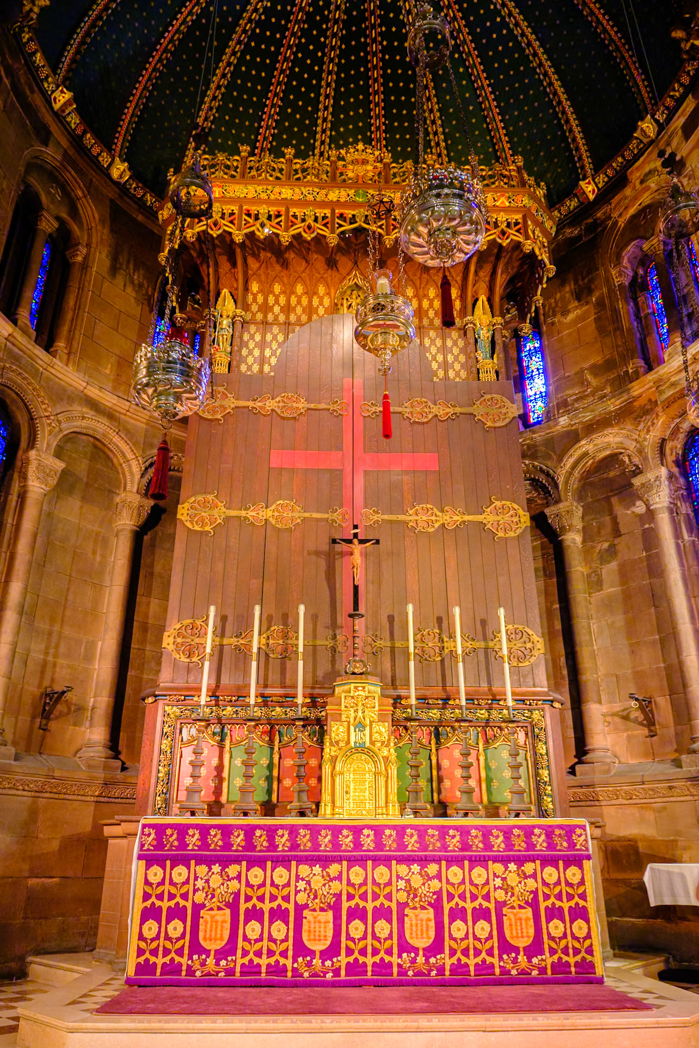High Altar at Passiontide at St Clement Church Philadelphia
