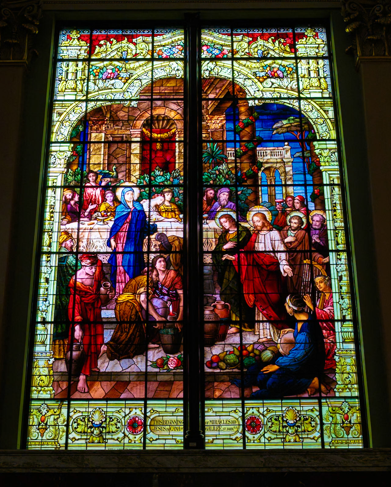 Wedding at Cana Window St Patrick Cathedral Harrisburg