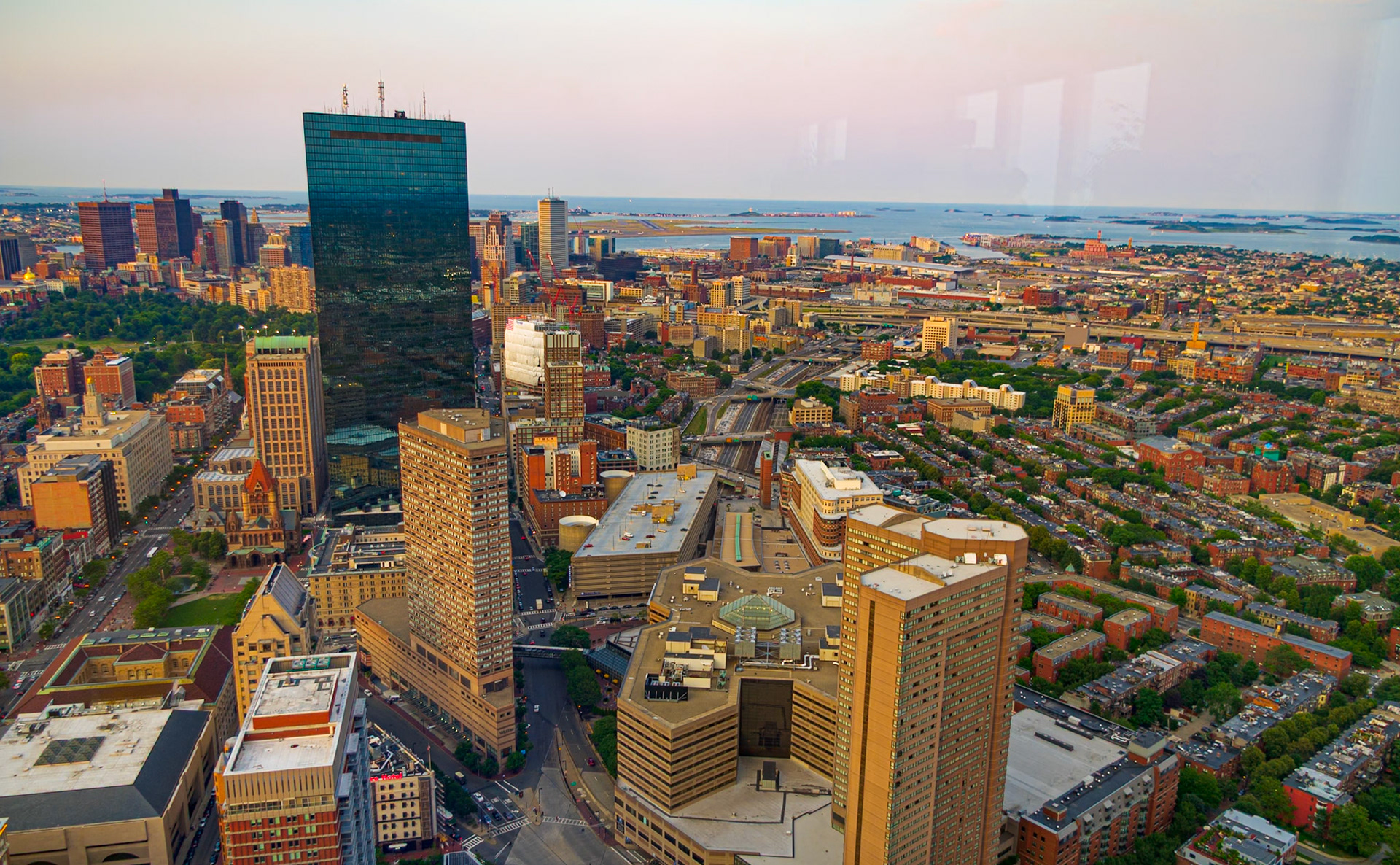 John Hancock Tower from the Prudential Tower Boston July 2012