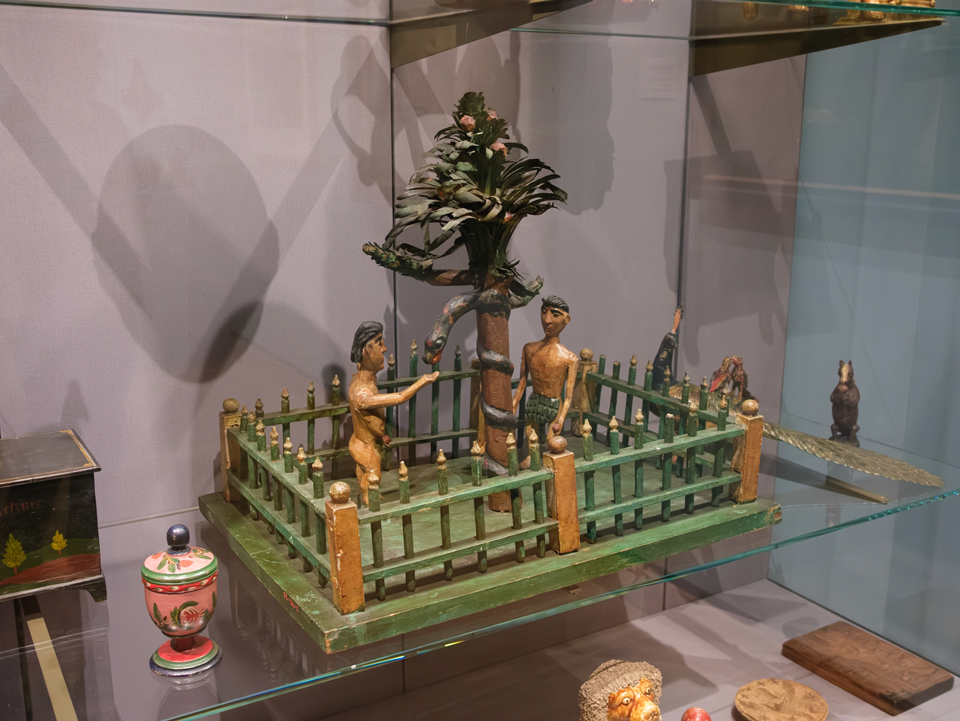 Ceramic Depiction of Adam and Eve and Tree of Knowledge