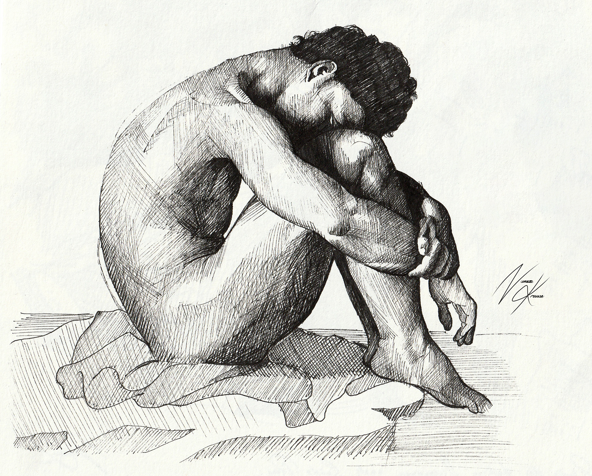 "Jüngling am Ufer" Studie, 2023