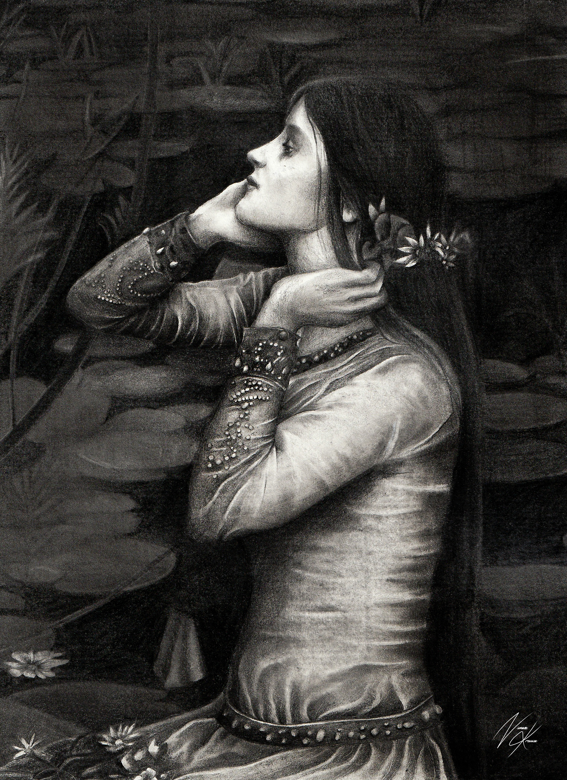 "Ophelia" Studie nach John William Waterhouse, 2022