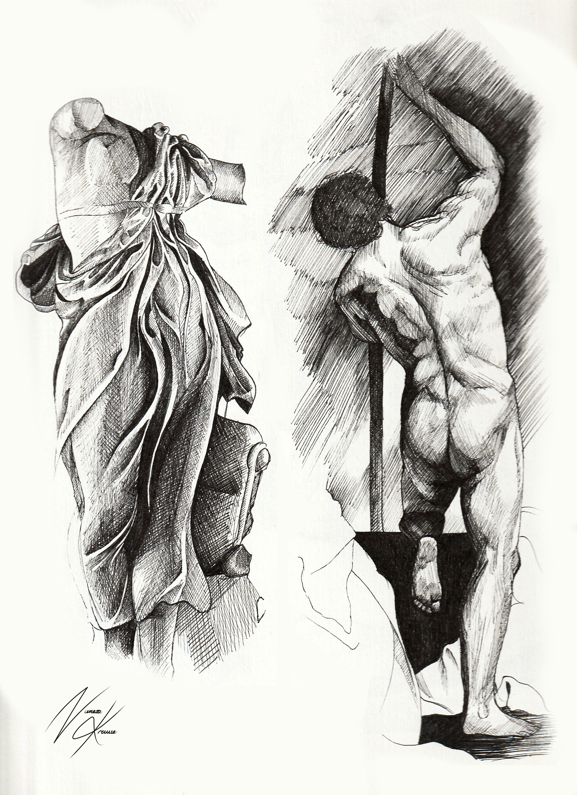 "Berliner Tänzerin" Studie, "Charon in der Unterwelt" nach Pierre Subleyras, 2022