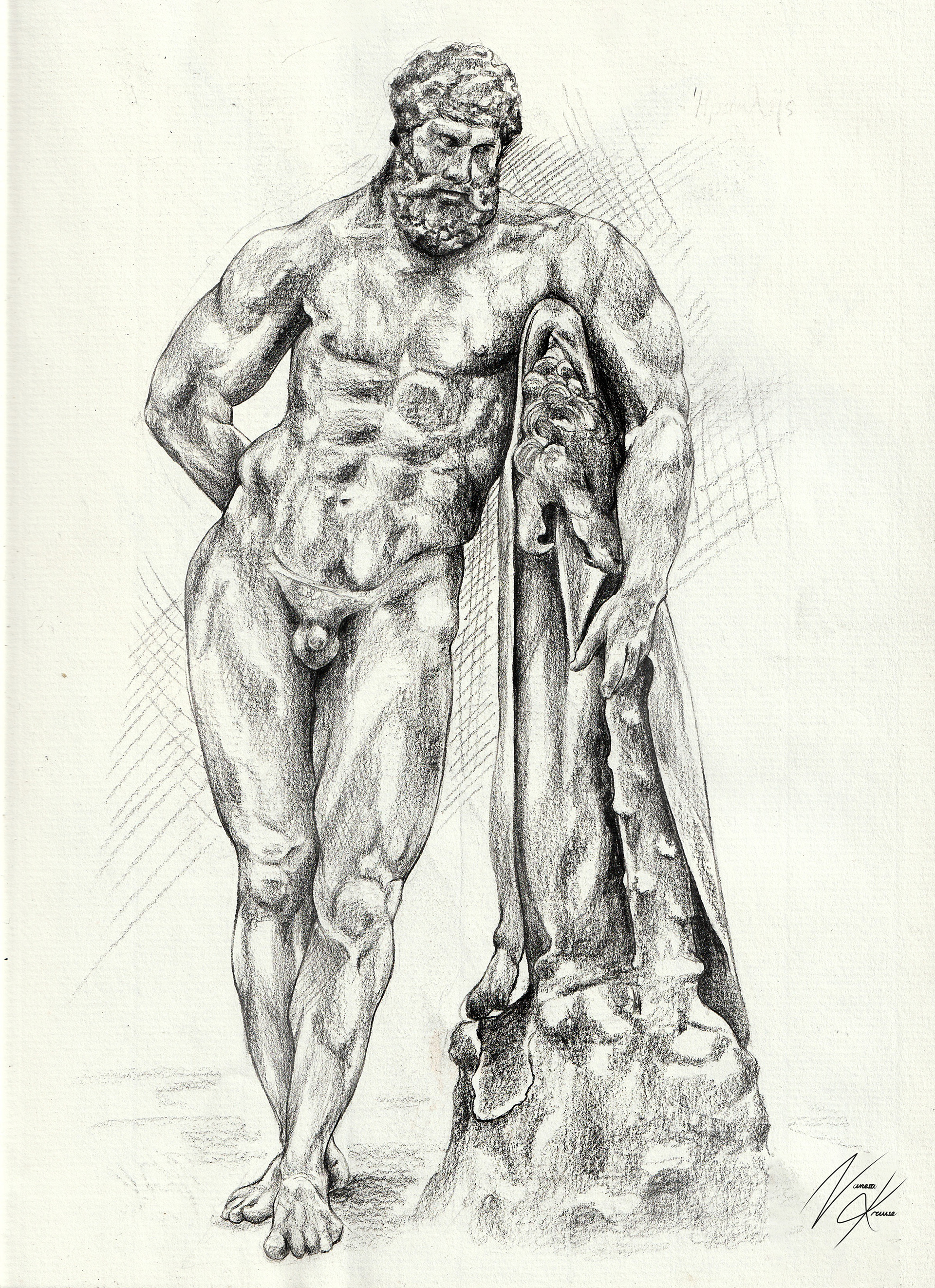 Herkules (griechisches Original) Studie nach Peter Paul Rubens, 2022