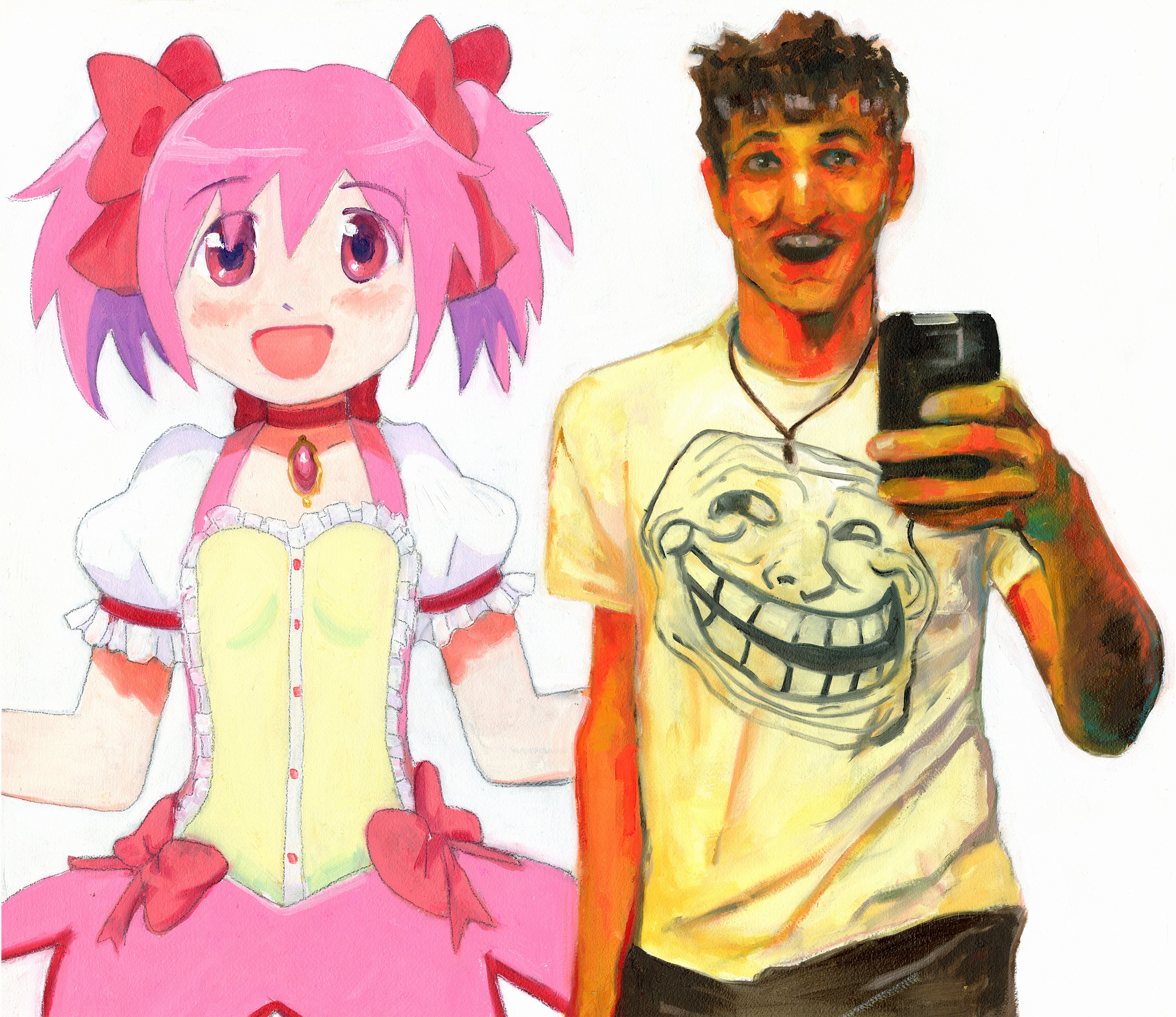 God I wish that were me, oil on paper, 25" x 22", 2023