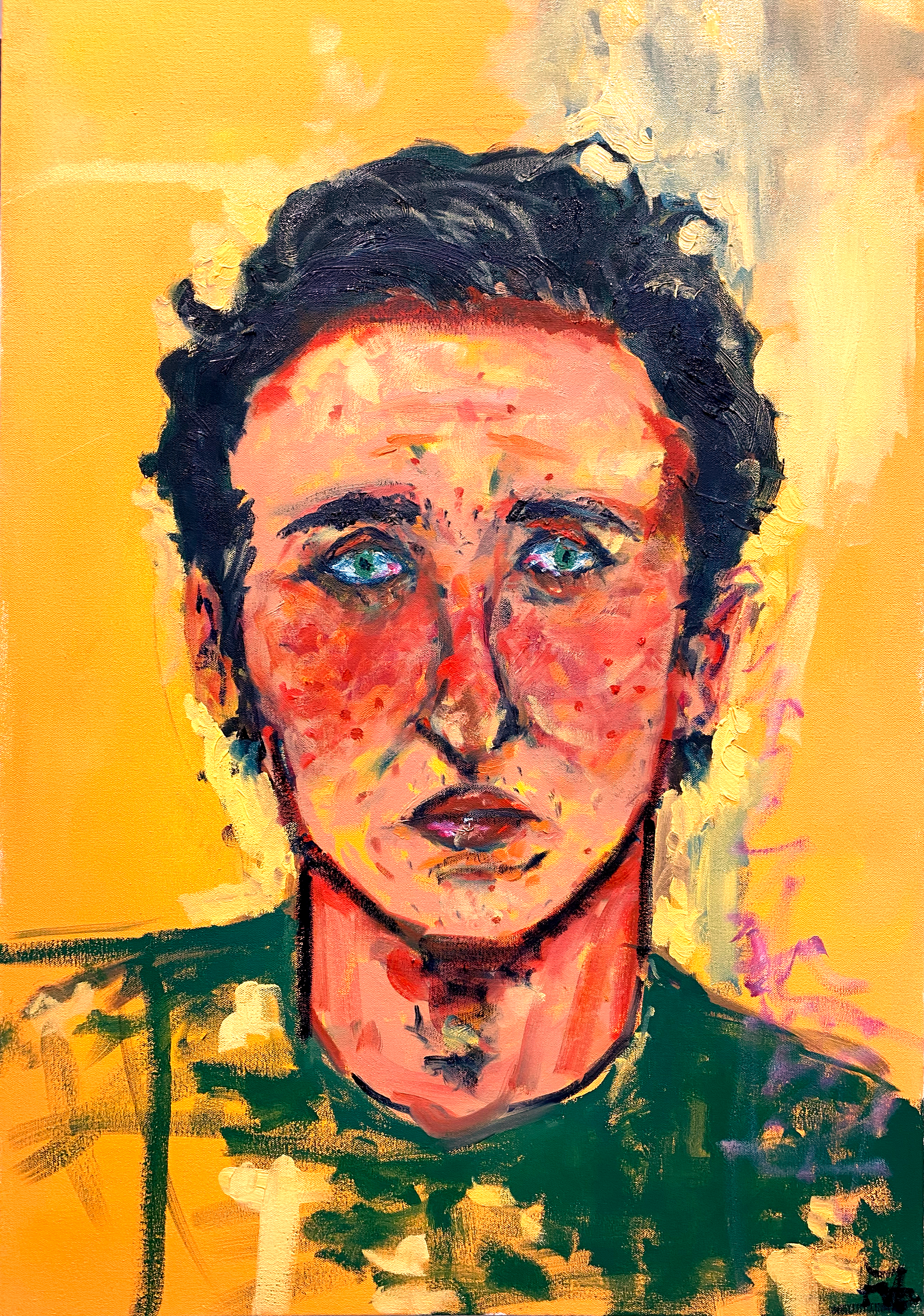 Self Portrait, oil on canvas, 20" x 30", 2020