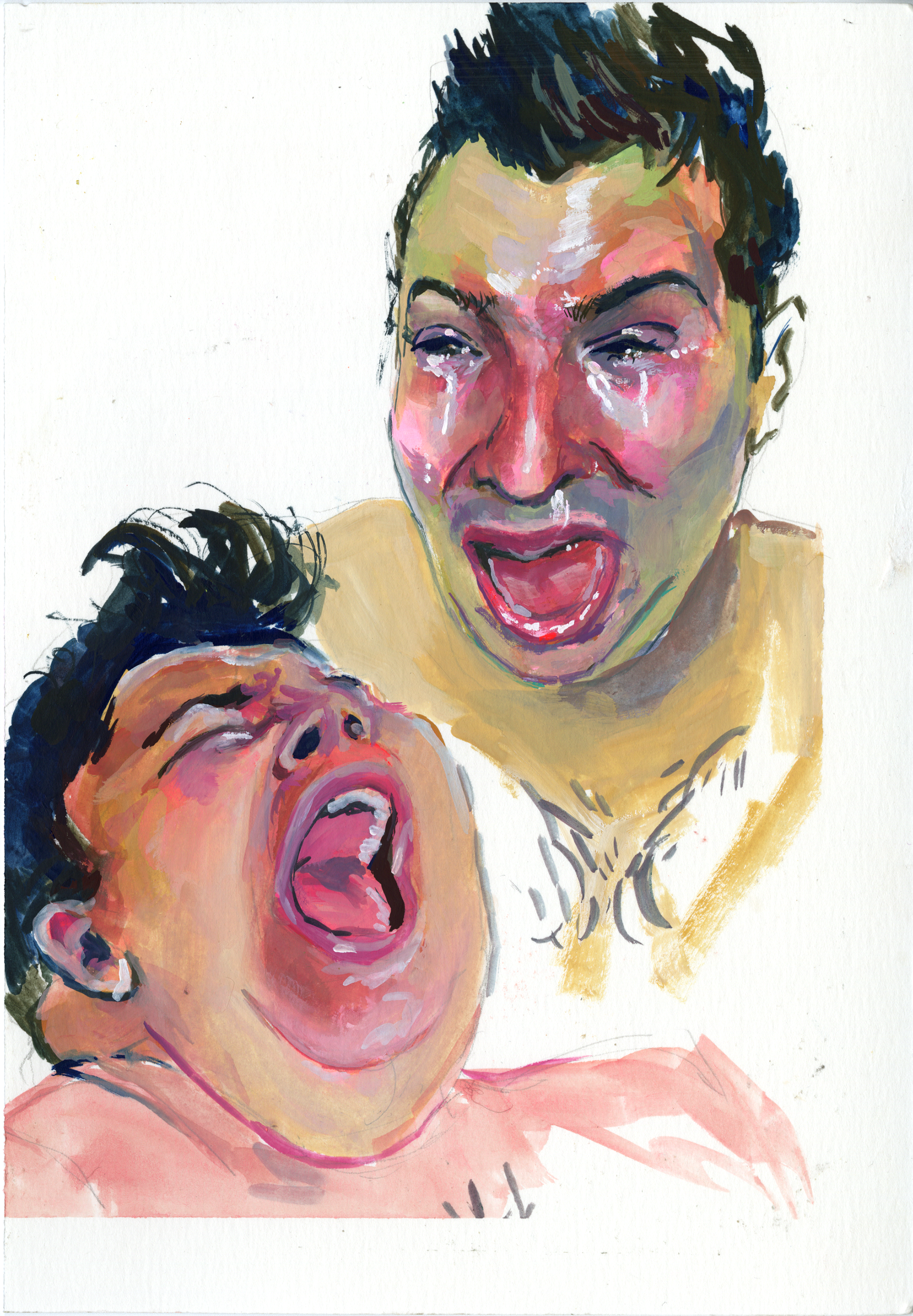 Nikocado Avocado, gouache on paper,  7" x 4", 2022 [SOLD]