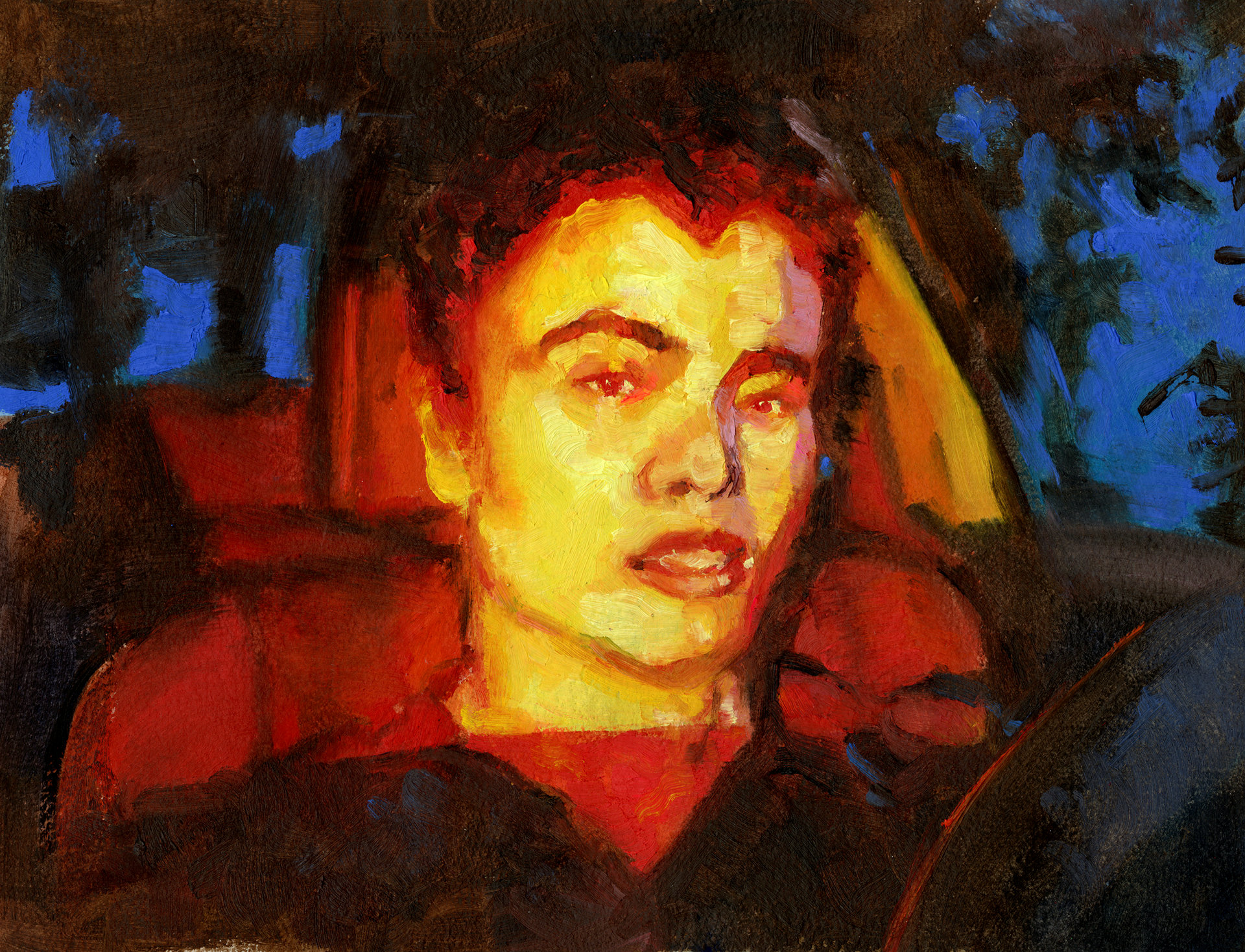 Untitled, oil on paper, 11" x 8.5", 2022