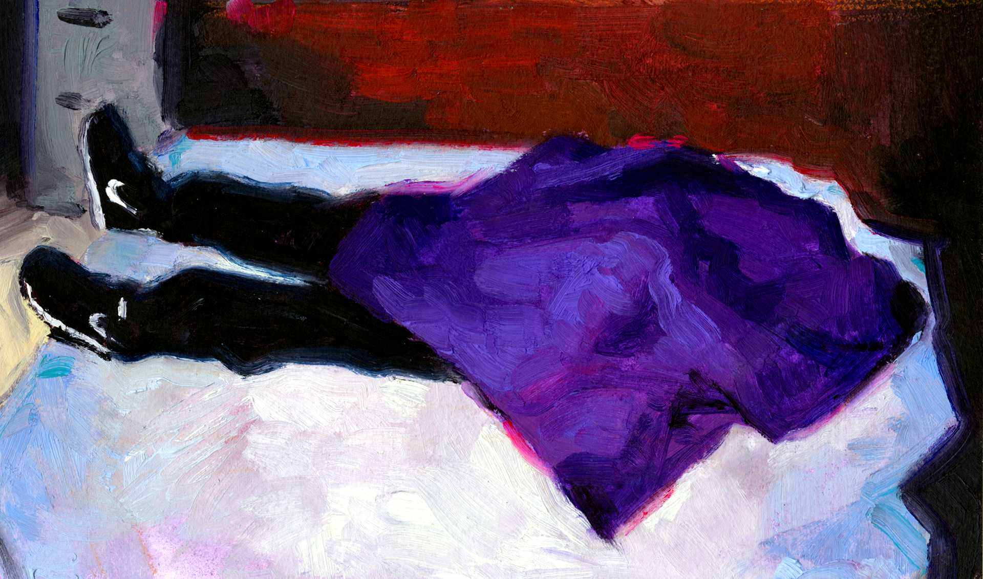 Heaven's Gate, oil on paper, 4" x 7", 2023