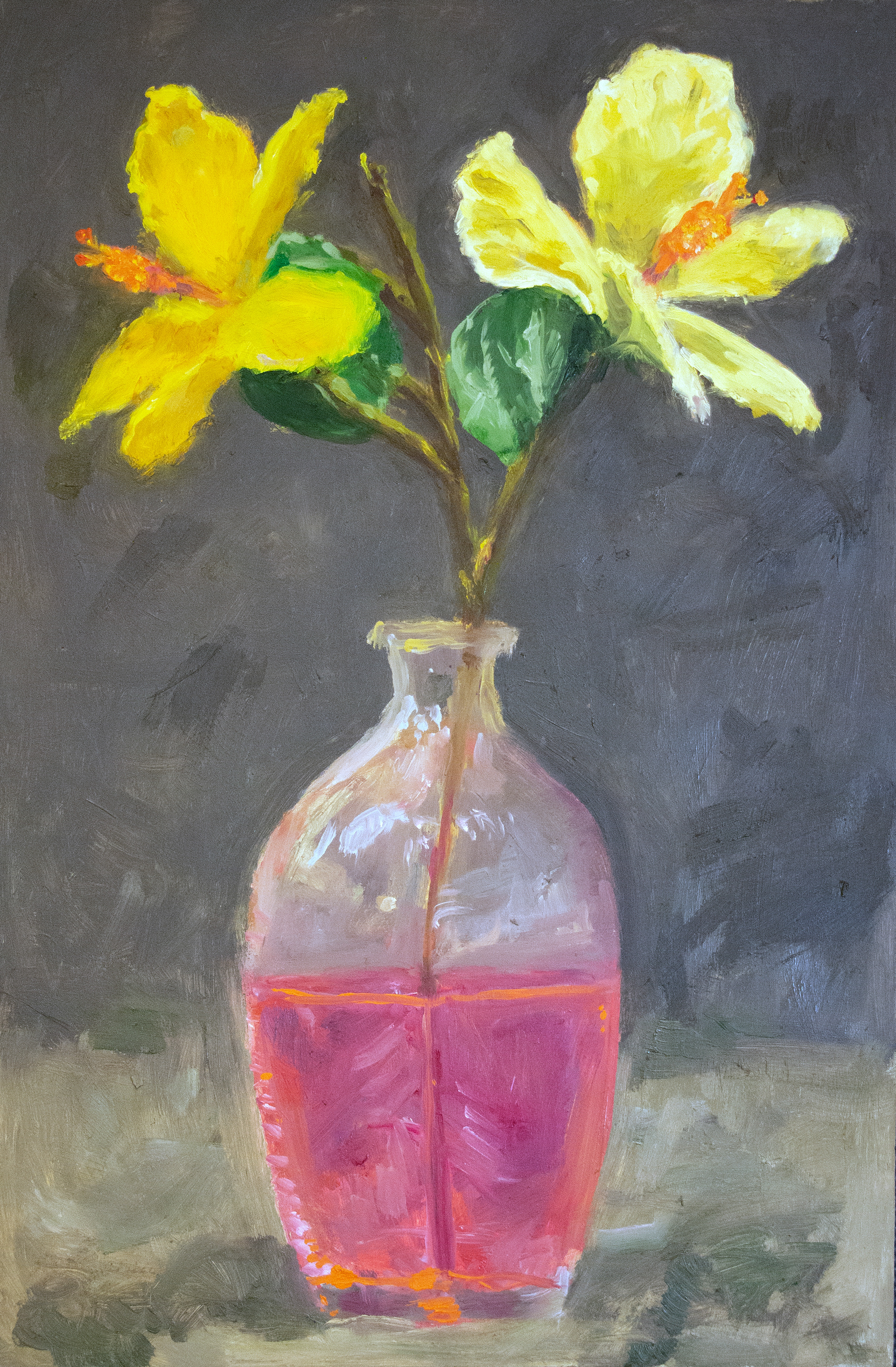 Still Life of Flowers, 2018, oil on panel
