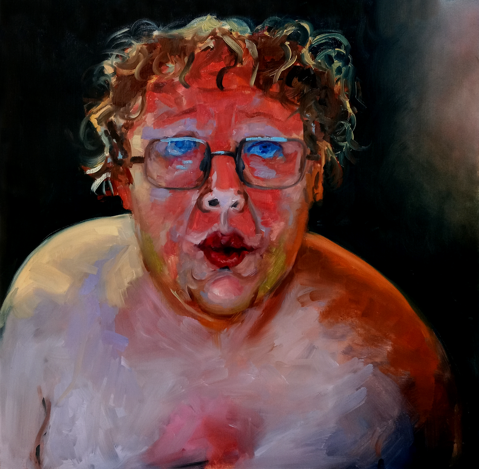 Kitten, I can't help but notice you missed our scheduled discord call yesterday, oil on paper, 20" x 20", 2022