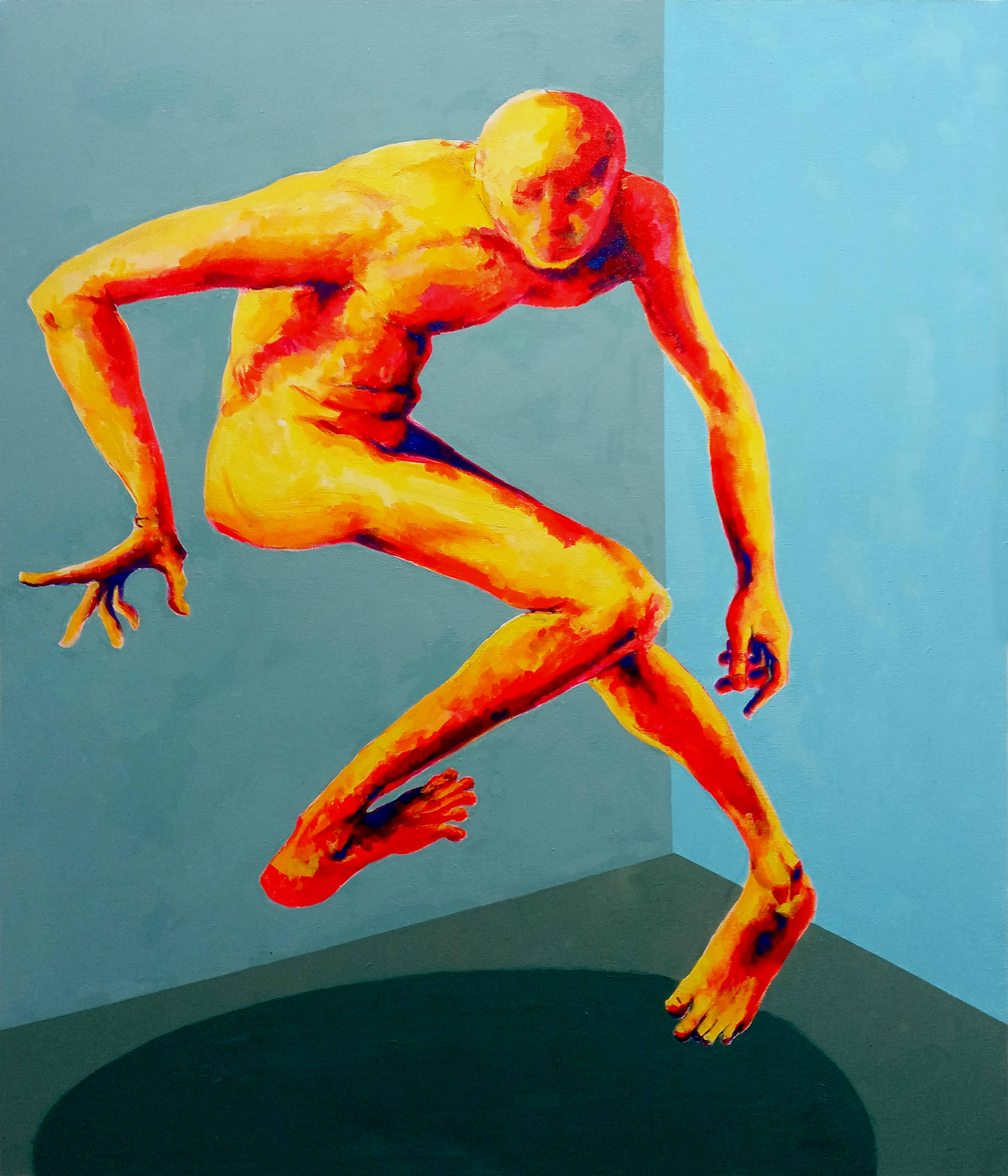 Untitled (Illusion), acrylic on canvas, 40" x 48", 2021