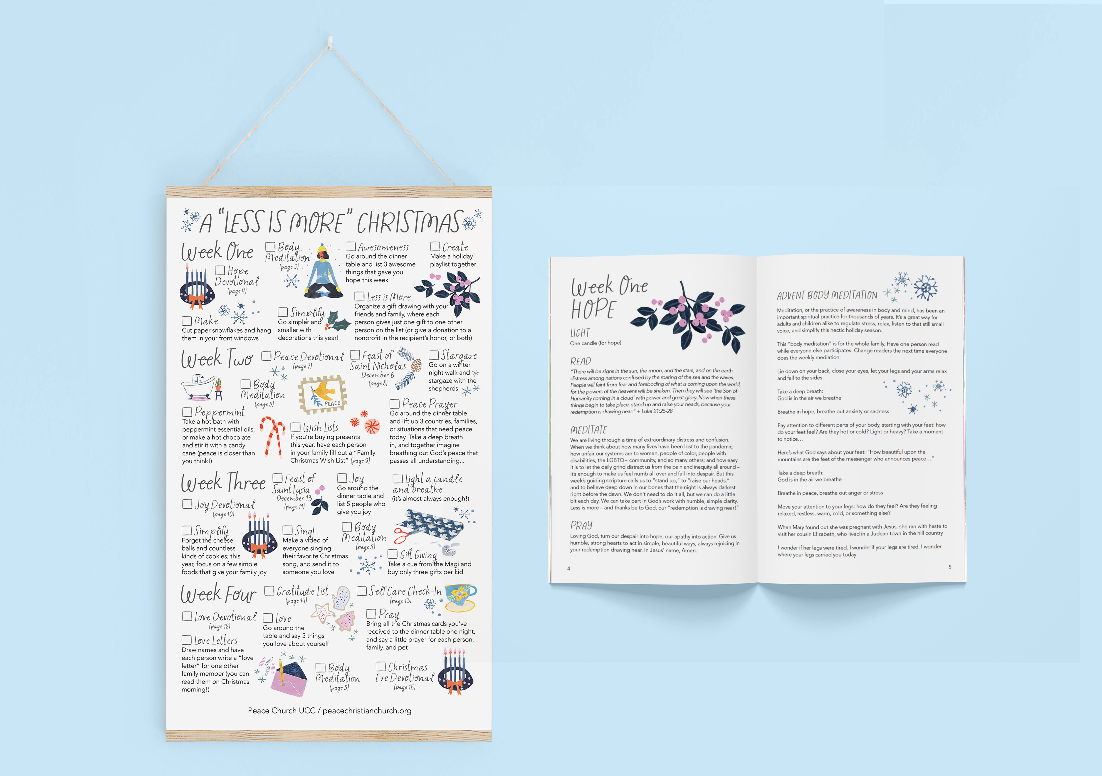 Advent Devotional/Poster: A Less is More Christmas