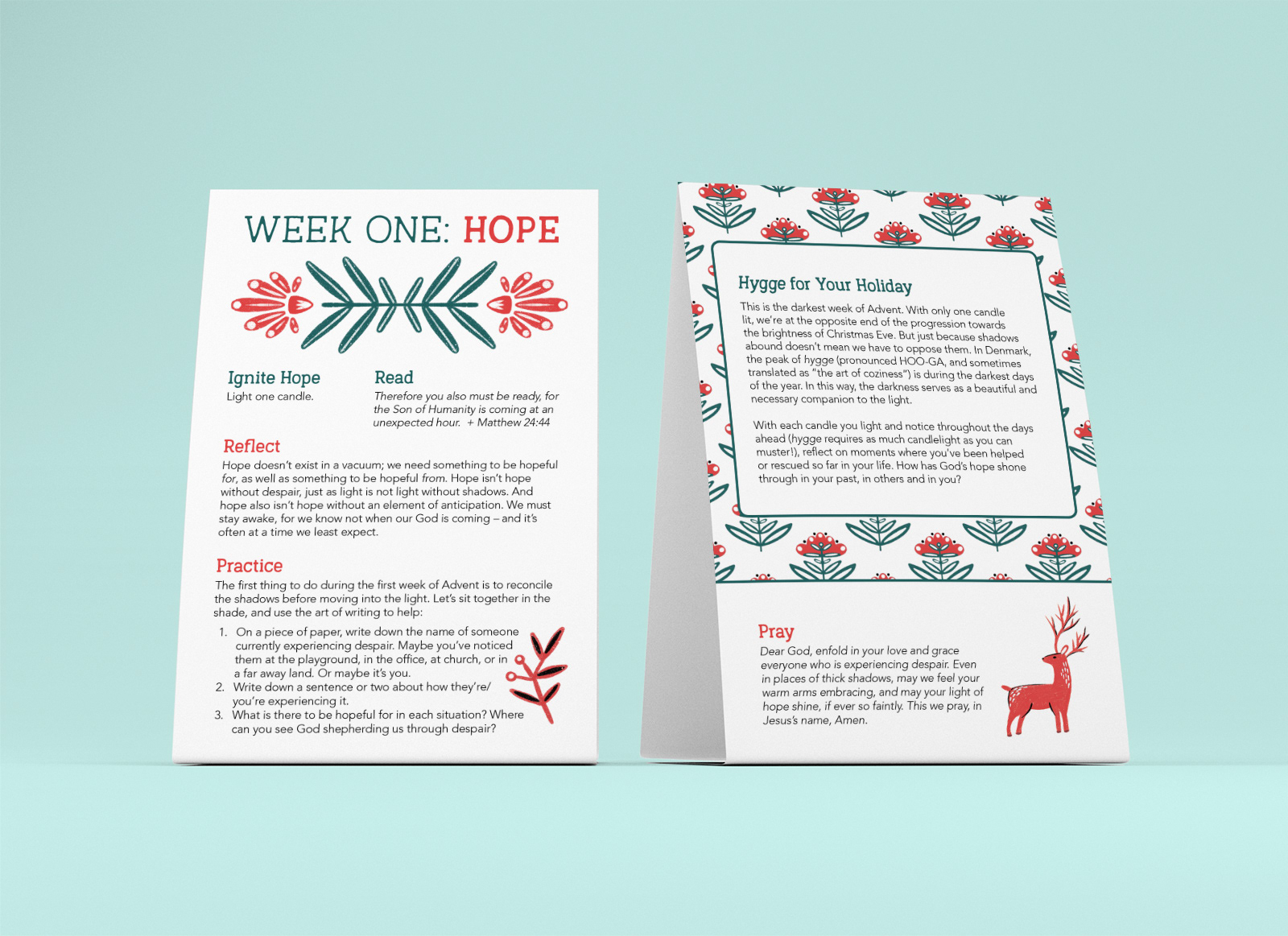 Advent Devotional: Hygge Table Tents