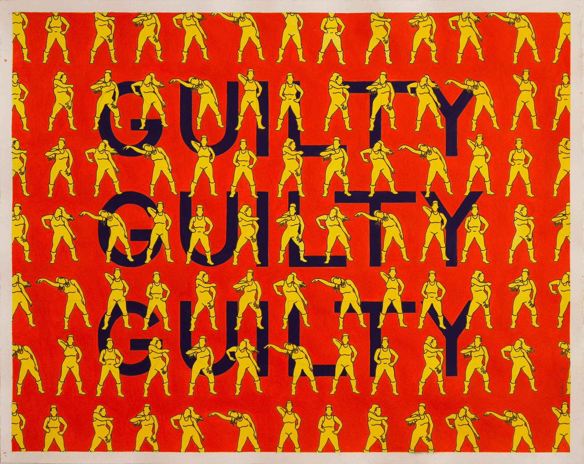 Guilty, Acrylic on Cotton Rag, 50cm x 40cm