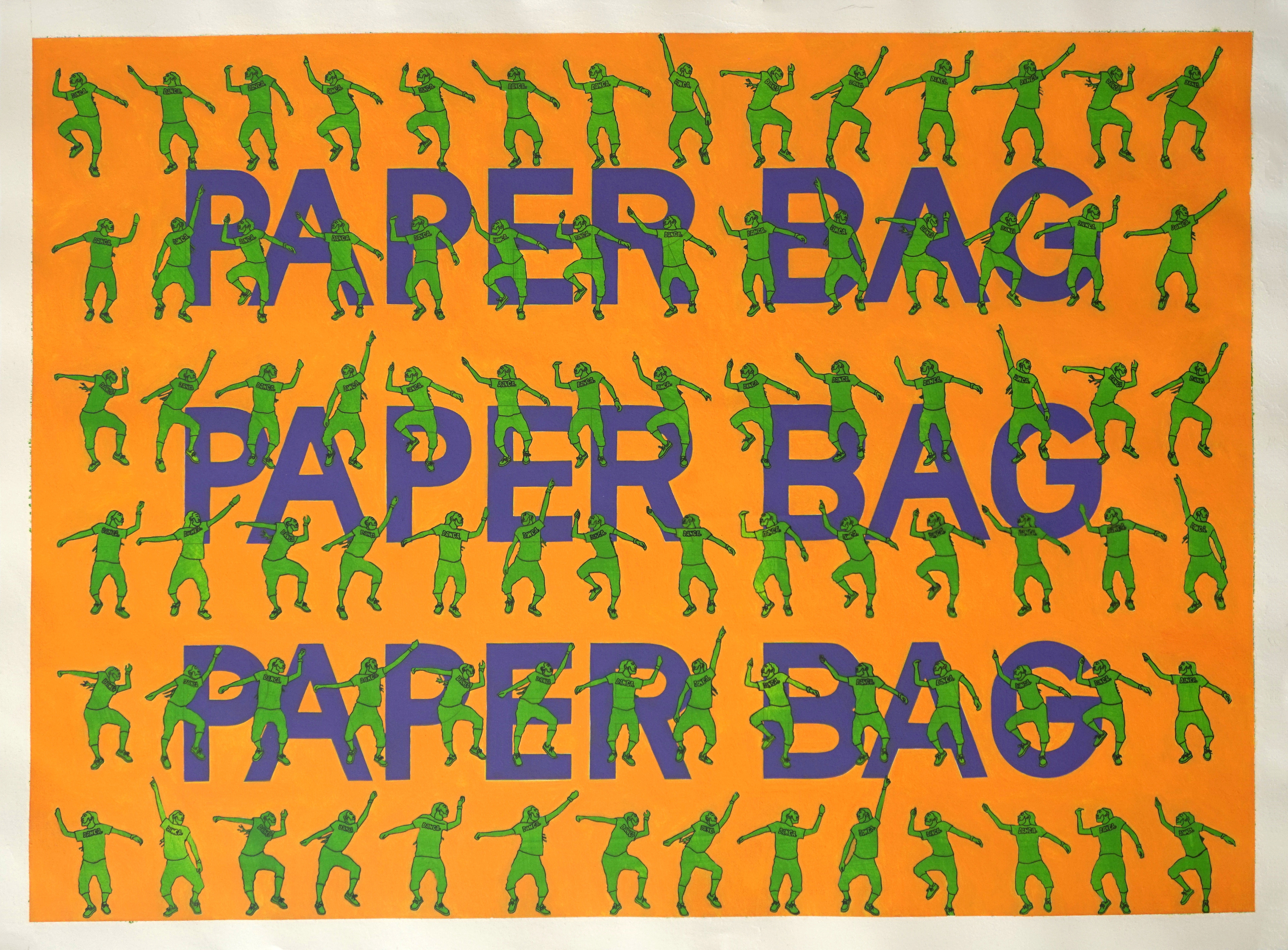 Paper Bag, Acrylic & Ink on Cotton Rag, 53cm x 73cm