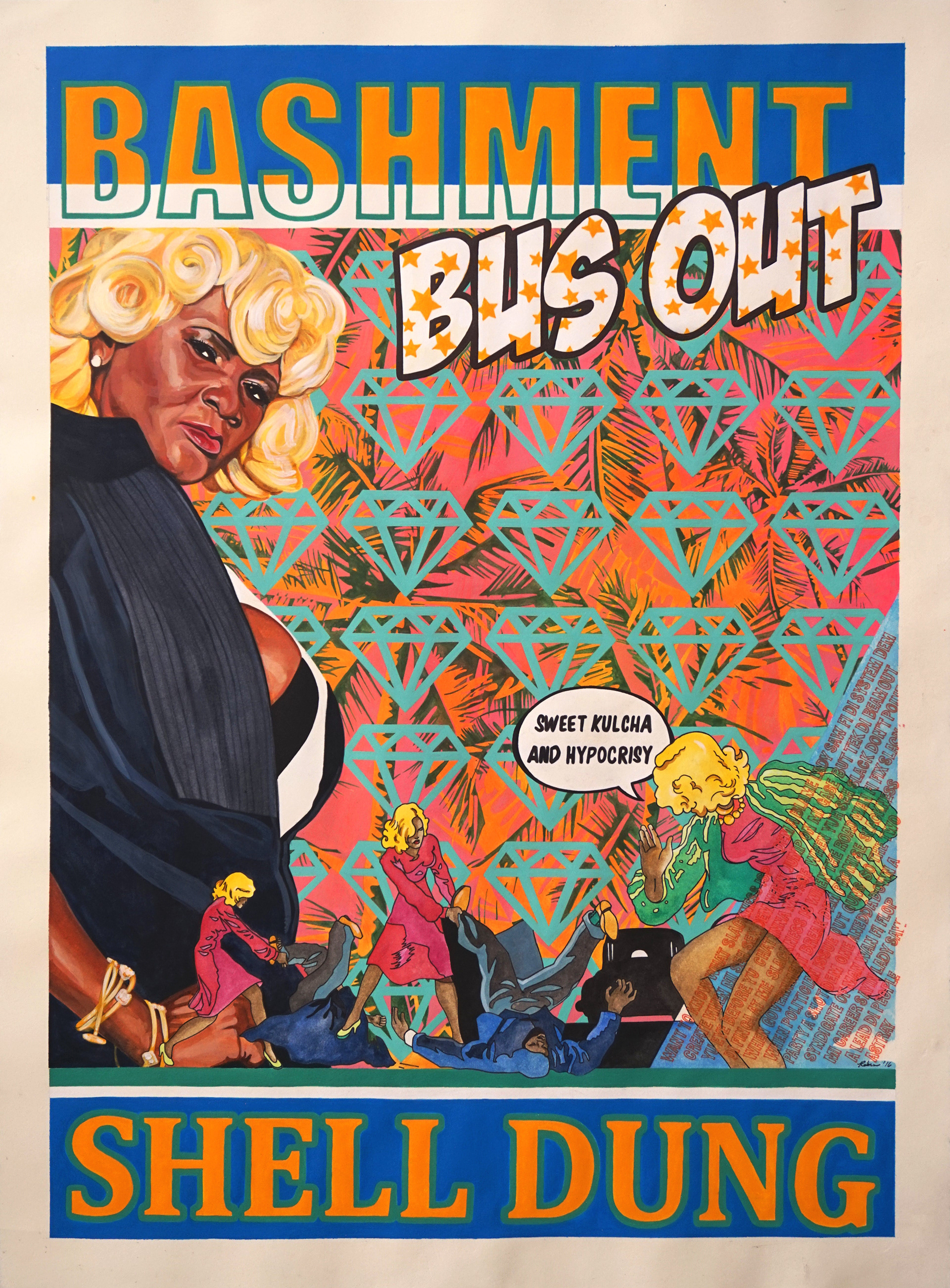 Sweet Kulcha,  Acrylic on Somerset Cotton Rag, 50cm x 70cm a painting by Robin Clare