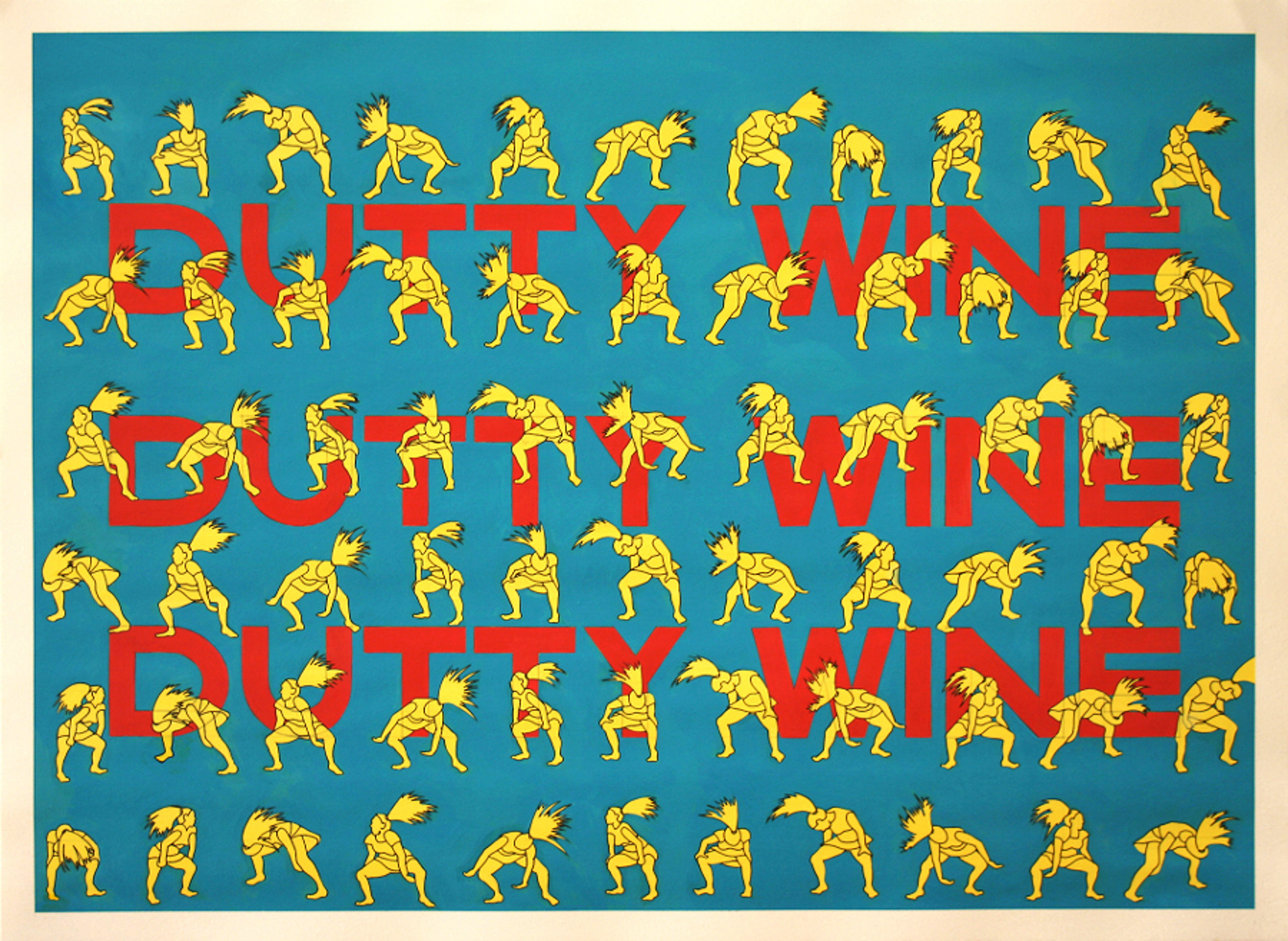 Dutty Wine, Acrylic & Ink on Cotton Rag, 53cm x 73cm (Sold)