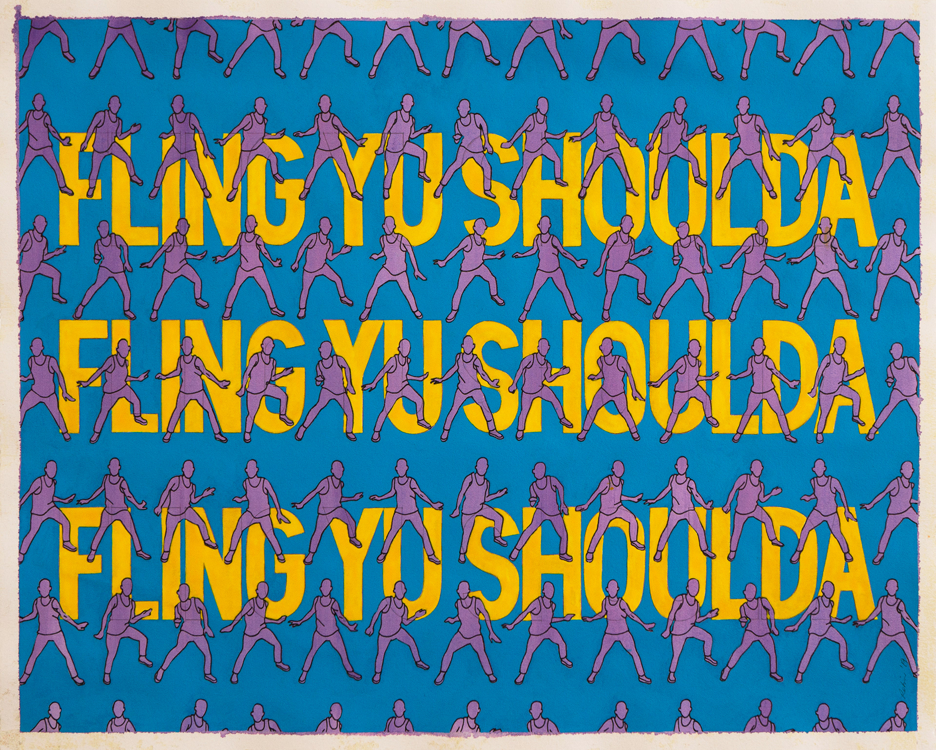 Fling Yu Shoulda, Acrylic on Cotton Rag, 50cm x 40cm