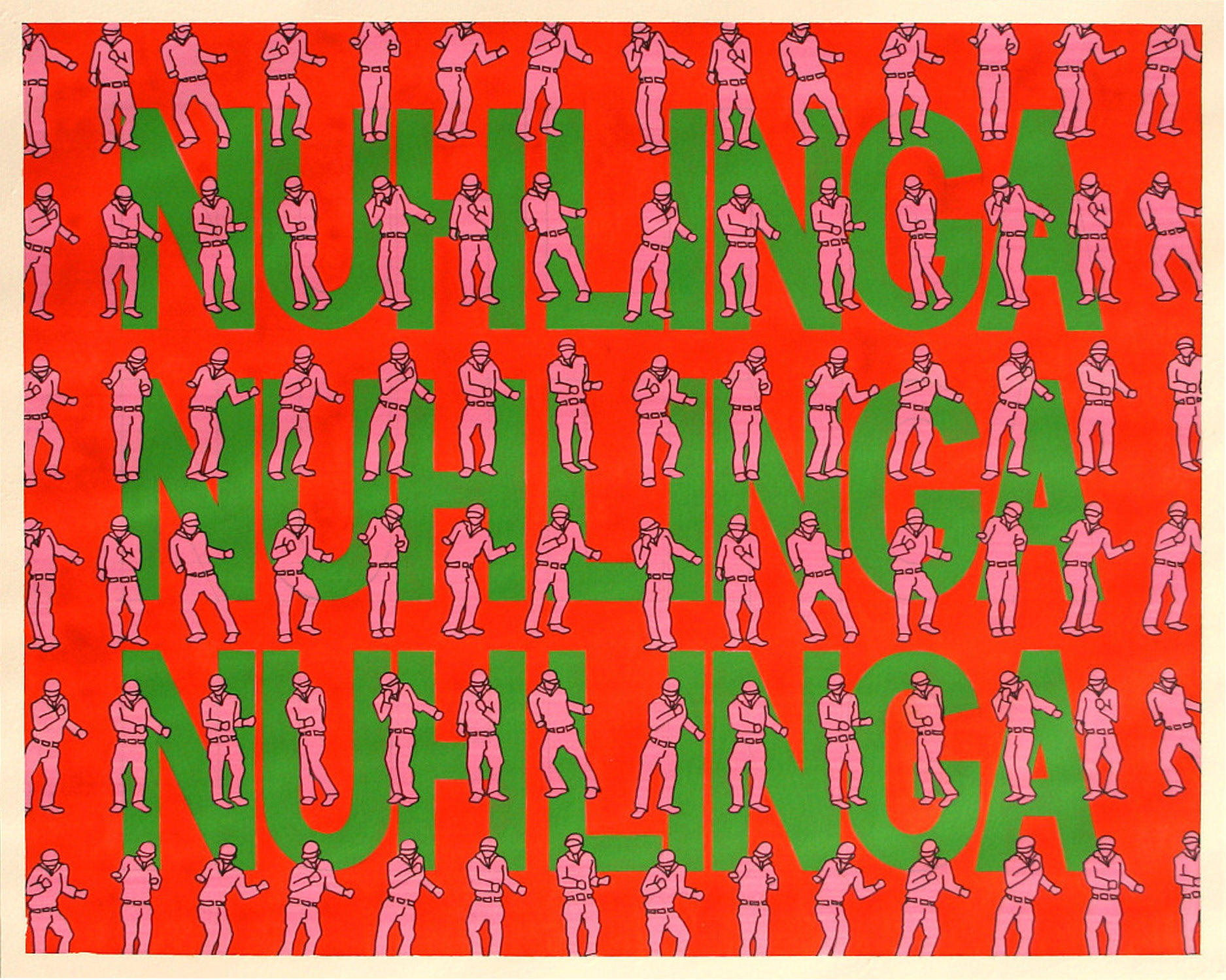 Nuh Linga, Acrylic & Ink on Paper, 50cm x 40cm (Sold)