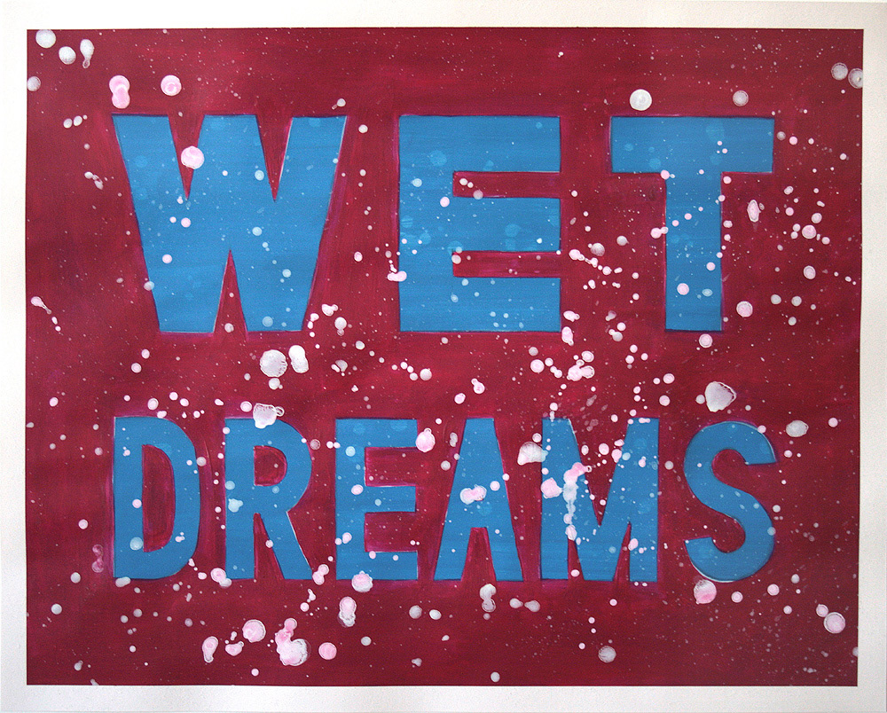 Wet Dreams, Acrylic on Paper, 50cm x 40cm