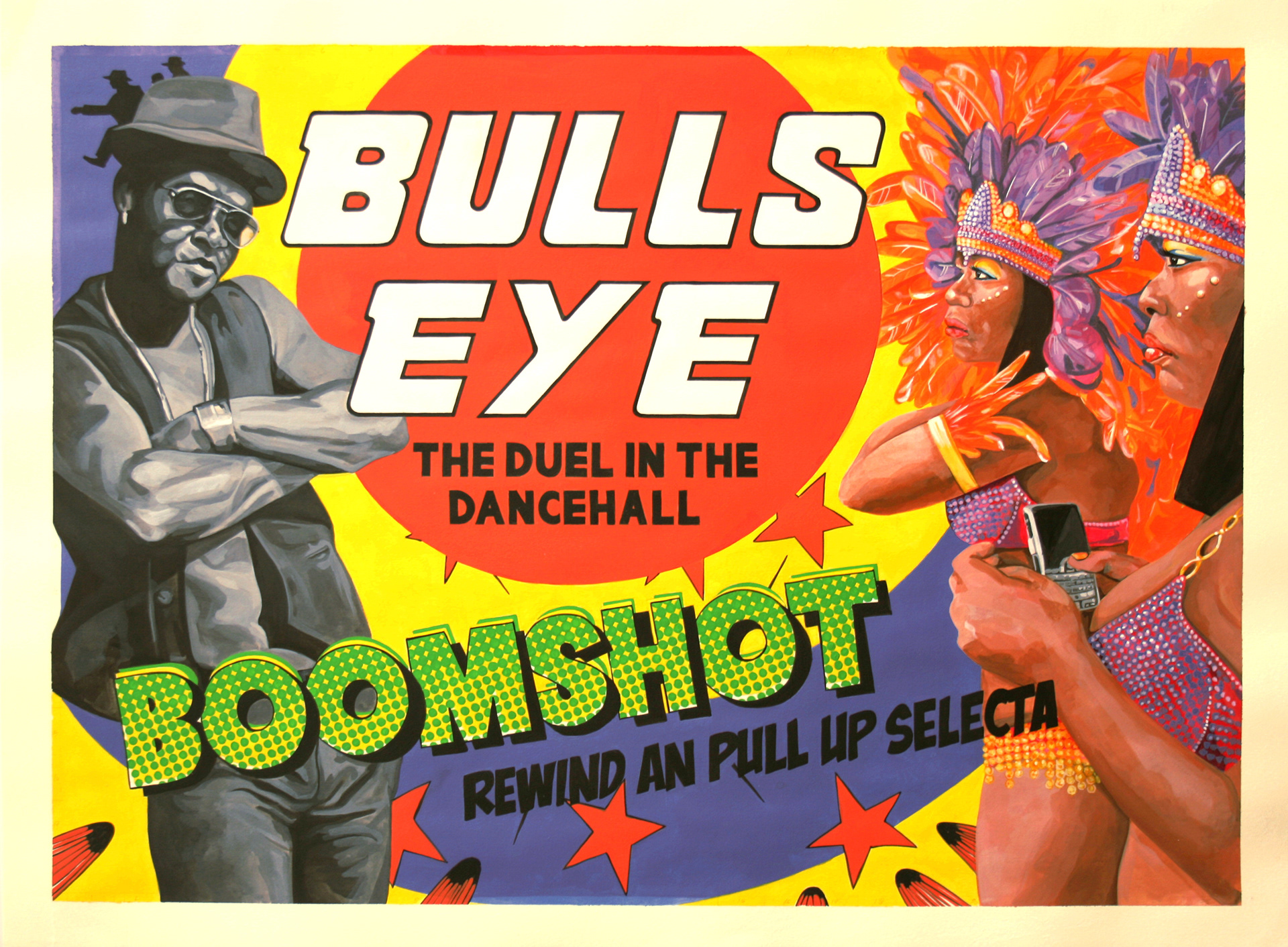 Boomshot, Acrylic on Cotton Rag, 50cm x 70cm