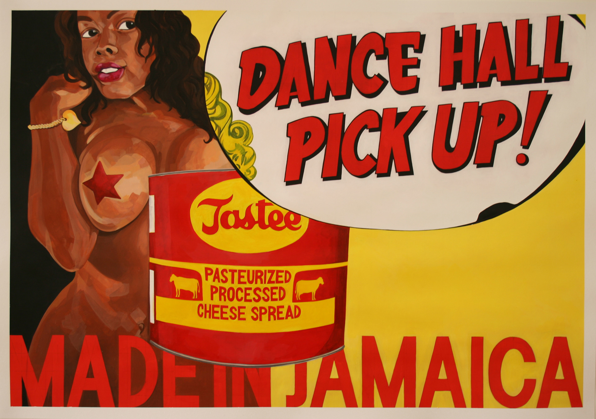 Dancehall Pick Up, Acrylic on Paper, 100cm x 70cm