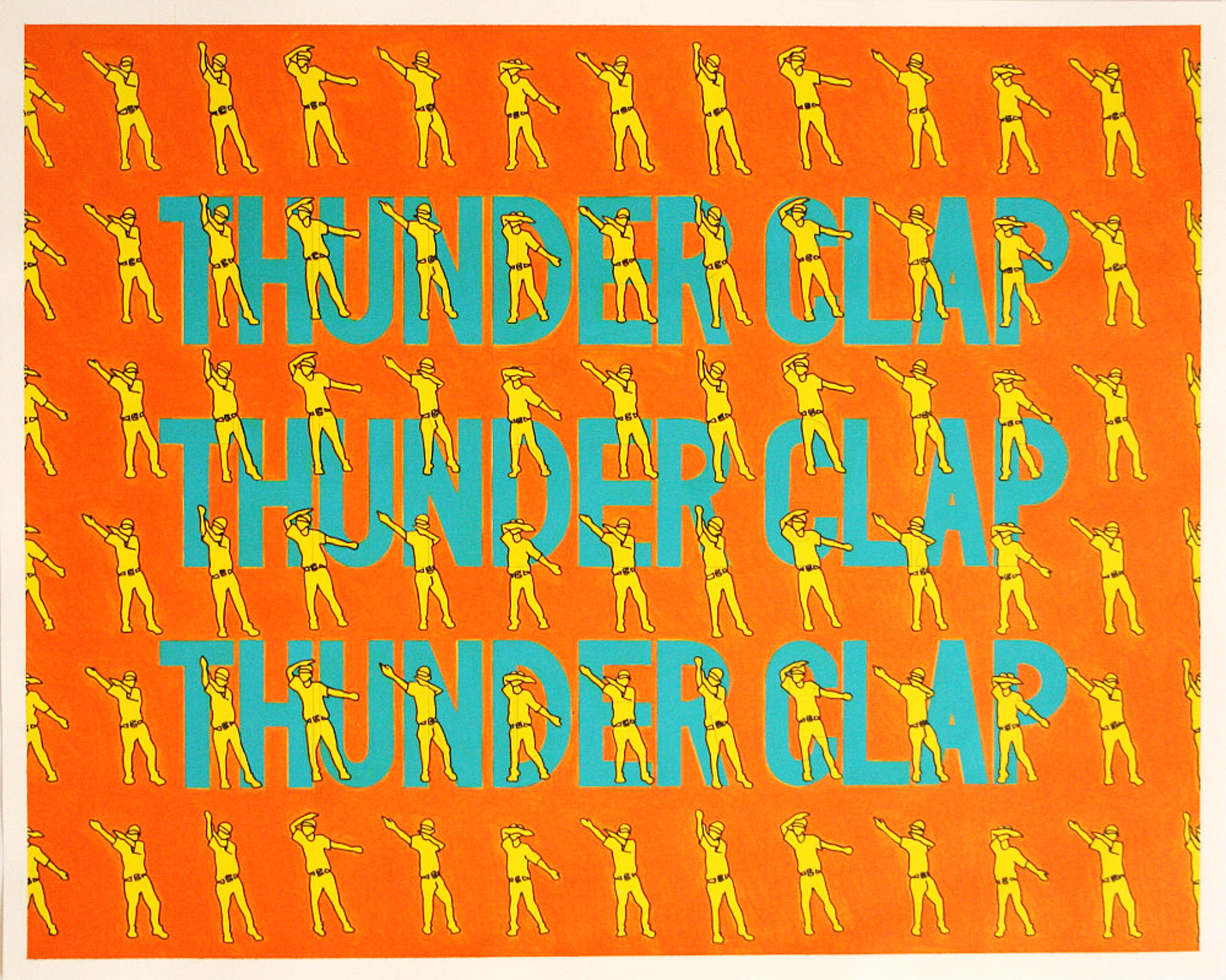 Thunder Clap, Acrylic & Ink on Paper, 50cm x 40cm (Sold)