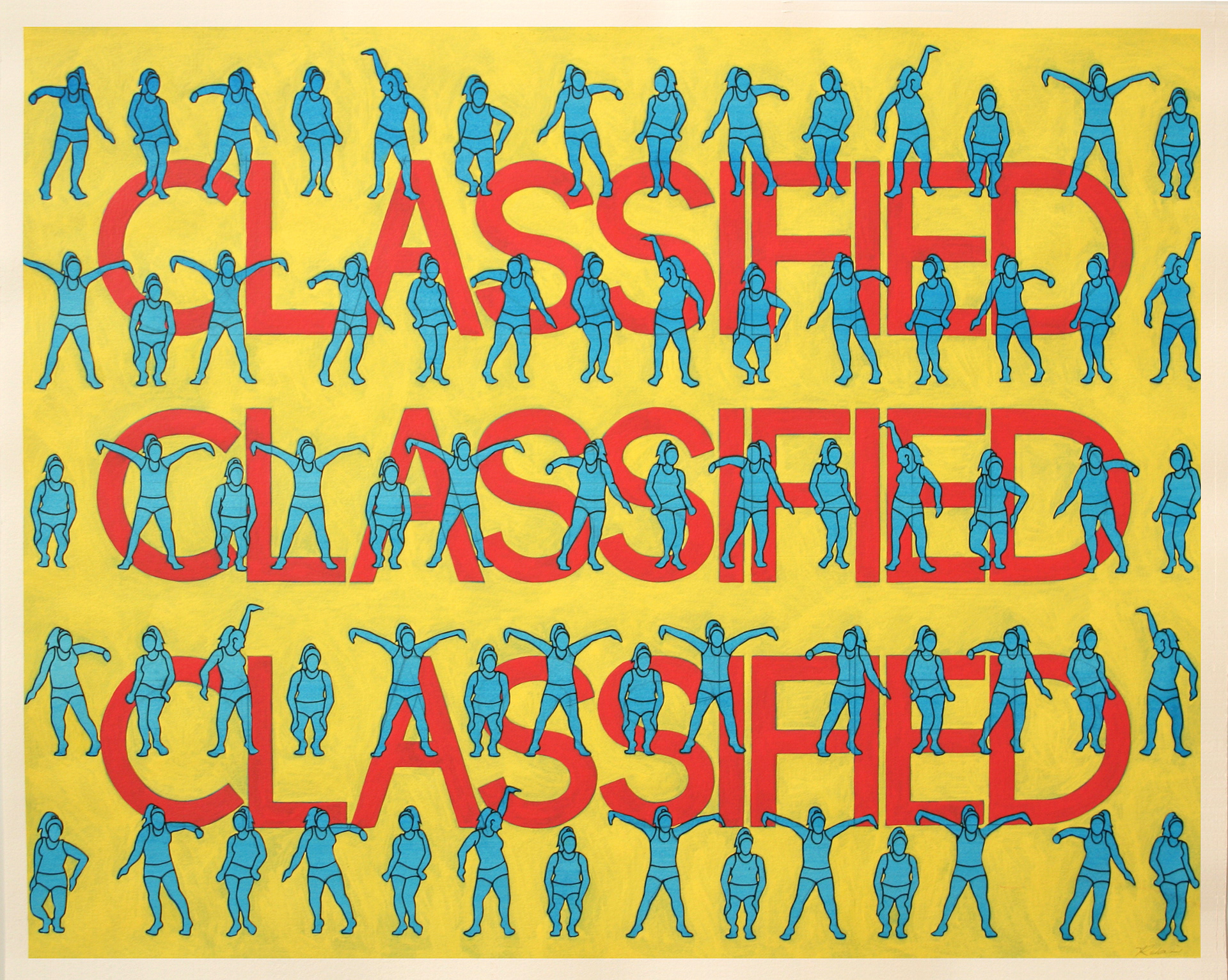 Classified, Acrylic on Cotton Rag, 50cm x 40cm
