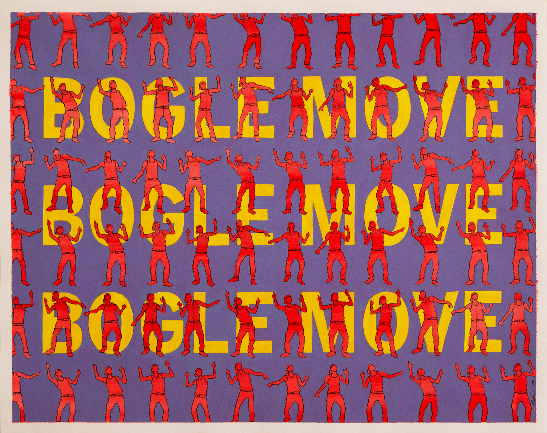 Bogle Move, Acrylic & Ink on Cotton Rag, 50cm x 40cm a painting by Robin Clare