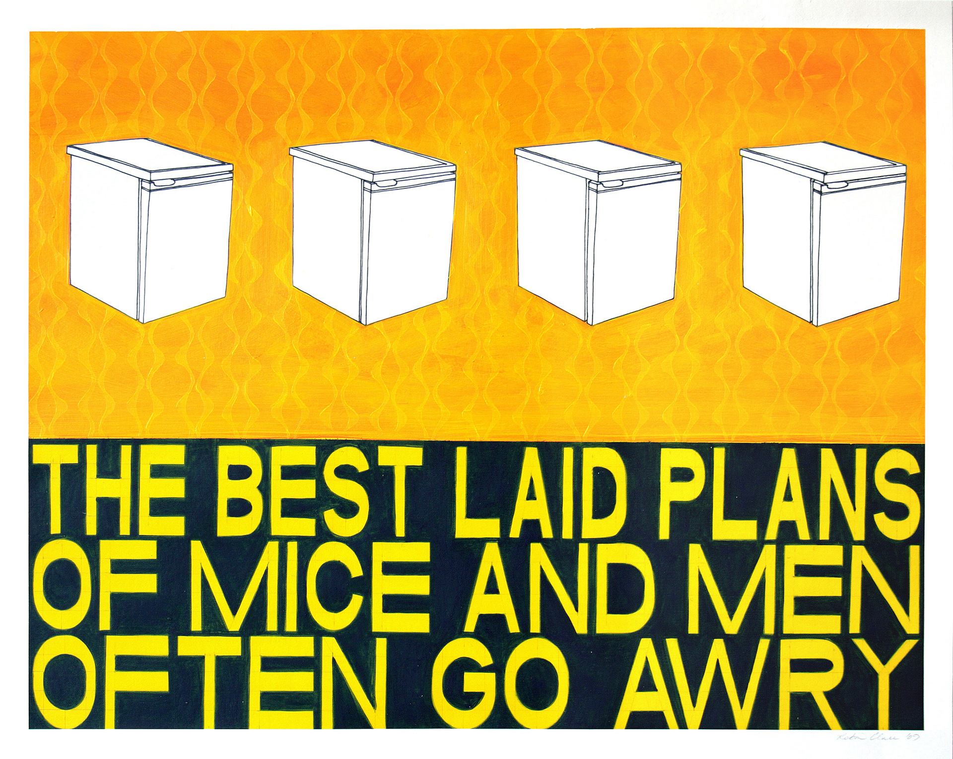 Best Laid Plans, Acrylic & Ink on Paper, 50cm x 40cm