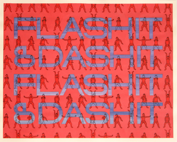 Flash It & Dash It, Acrylic on Cotton Rag, 50cm x 40cm (Sold)