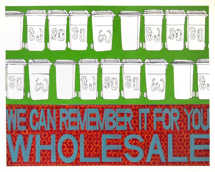 Wholesale, Acrylic & Ink on Paper, 50cm x 40cm