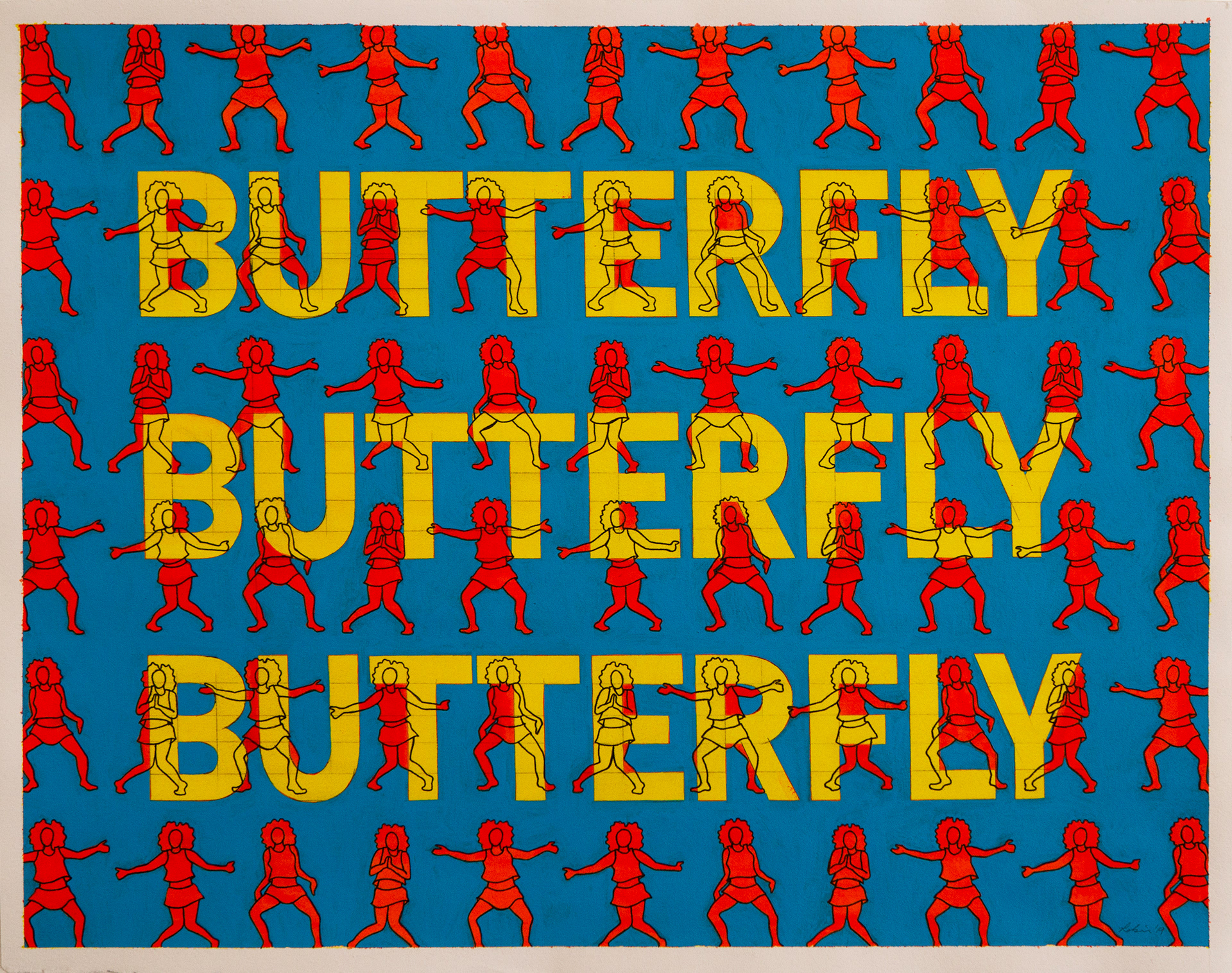 Butterfly, Acrylic on Cotton Rag, 50cm x 40cm