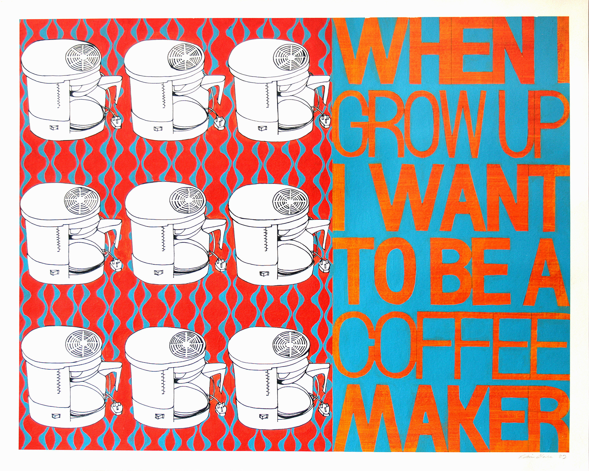 When I Grown Up, Acrylic & Ink on Paper, 50cm x 40cm