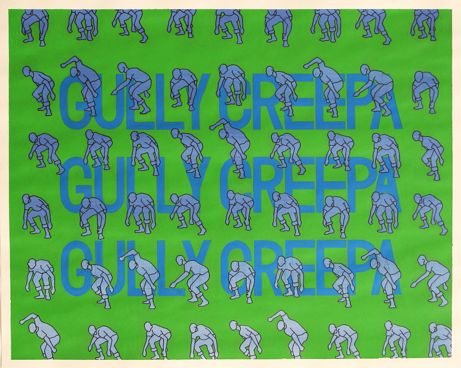 Gully Creepa, Acrylic & Ink on Paper, 50cm x 40cm (Sold)