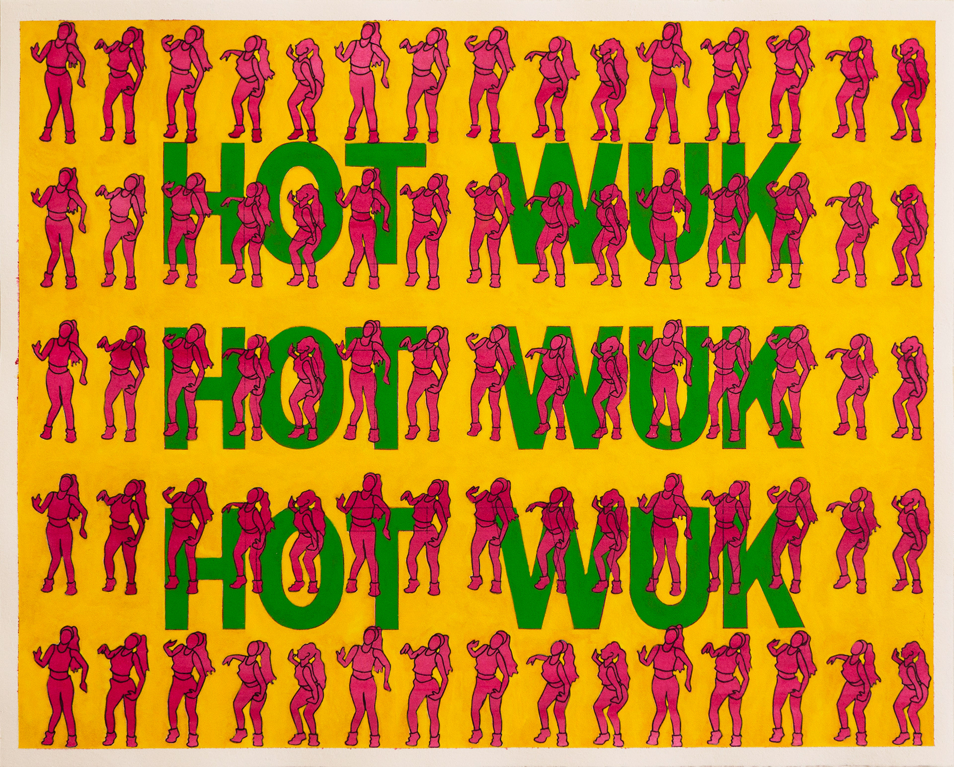 Hot Wuk, Acrylic on Cotton Rag, 50cm x 40cm