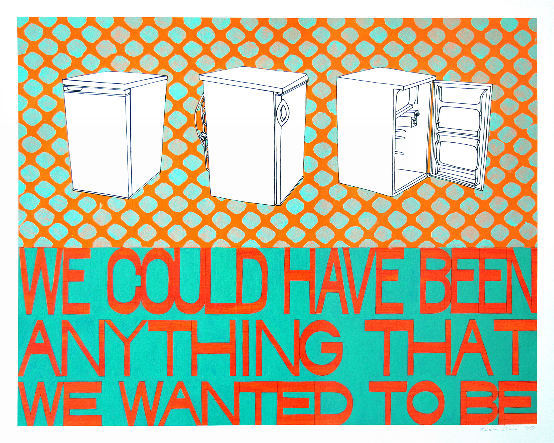 Could Have Been, Acrylic & Ink on Paper, 50cm x 40cm