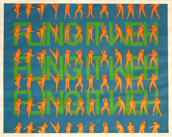 Fling It Weh, Acrylic on Cotton Rag, 50cm x 40cm (Sold)