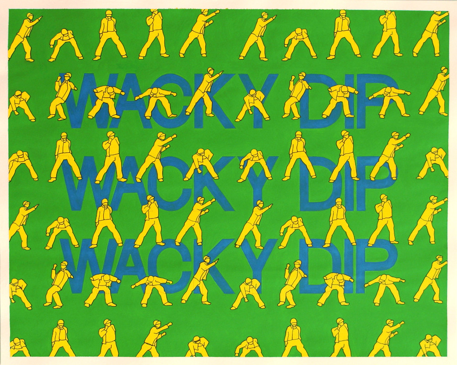 Wacky Dip, Acrylic & Ink on Paper, 50cm x 40cm (Sold)