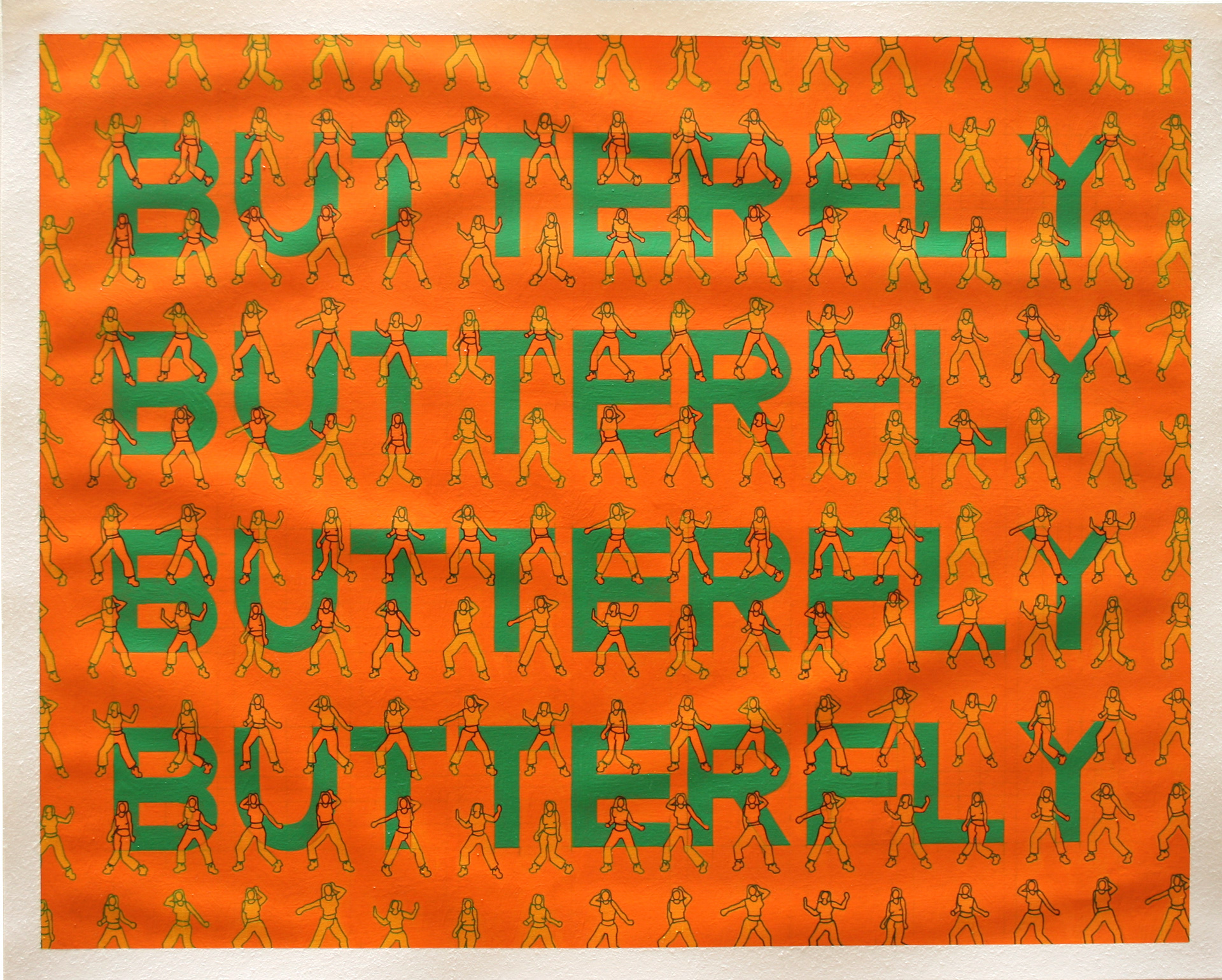 Butterfly, Acrylic & Ink on Paper, 50cm x 40cm (Sold)