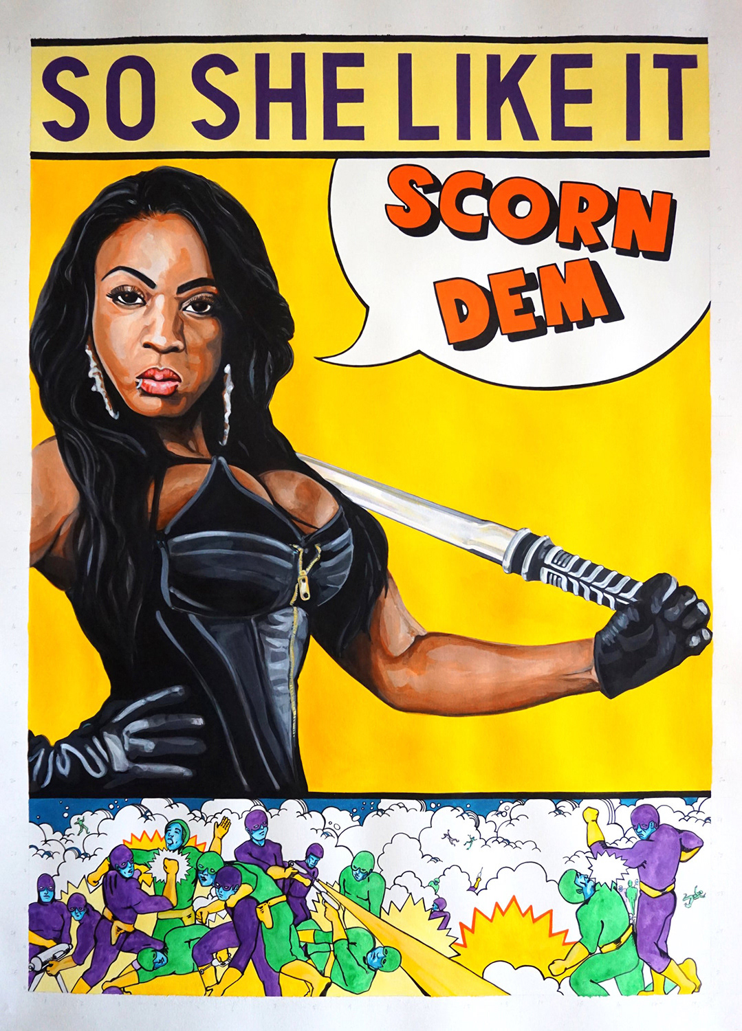 So She Like It, Acrylic on Cotton Rag, 50cm x 70cm (Sold)