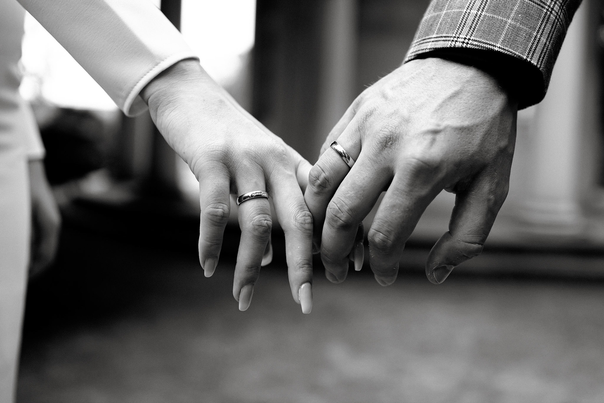 Hochzeitsfotografie Hand in Hand