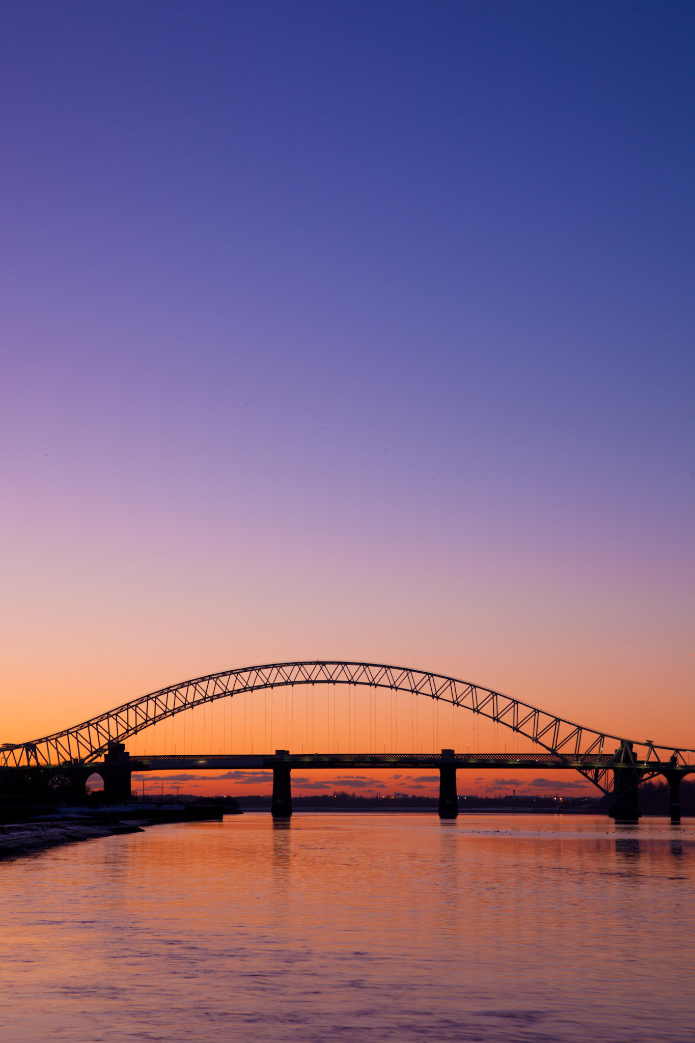 The Runcorn Widnes Silver Jubilee Bridge over the River Mersey