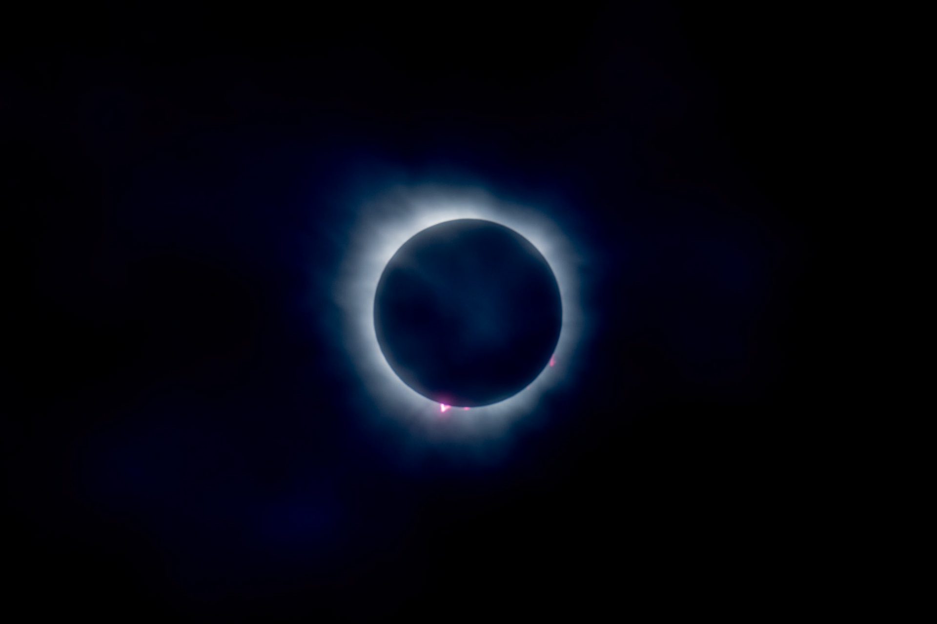 Partial Eclipse visible through clouds during the 2024 Total Solar Eclipse