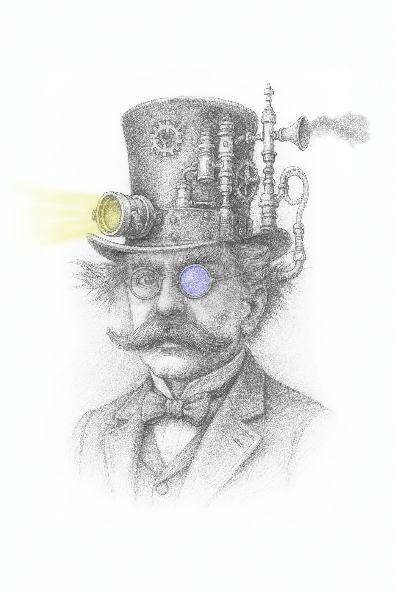 This is a sketch of Professor Percival Wobblecog von Boilerplate