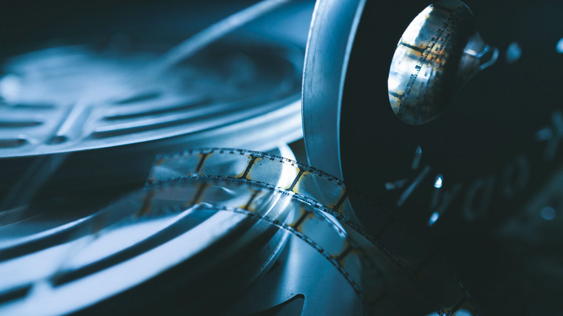 Creative image of motion film canisters