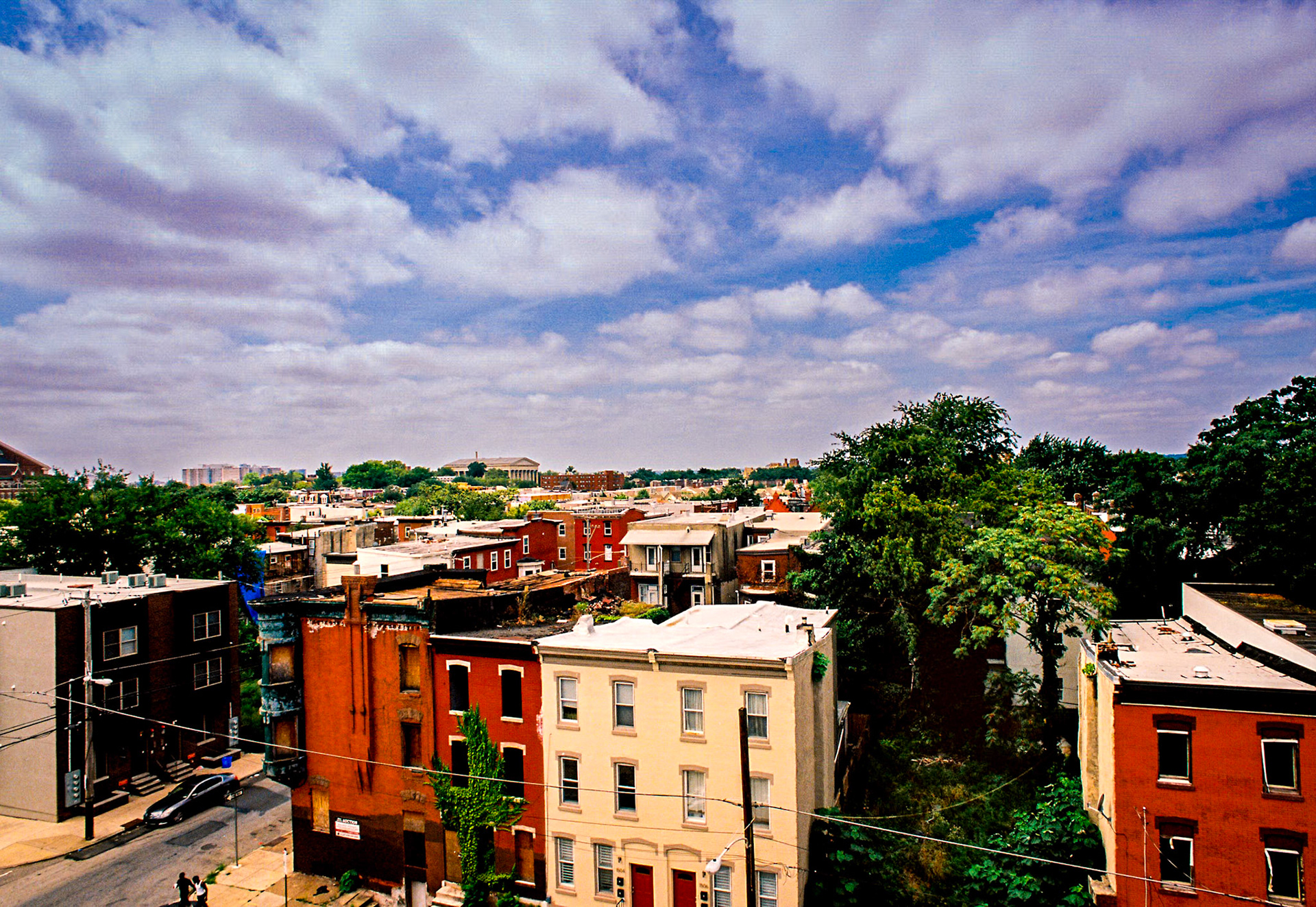 16th and Jefferson St. Image Capture:Nikon F100 35mm SLR w/20mm f/2.8 AFD lens Kodak Ektar100Exposure 1/200sec  f/10 ISO 100Developed and digitized by Indie Photo Lab.