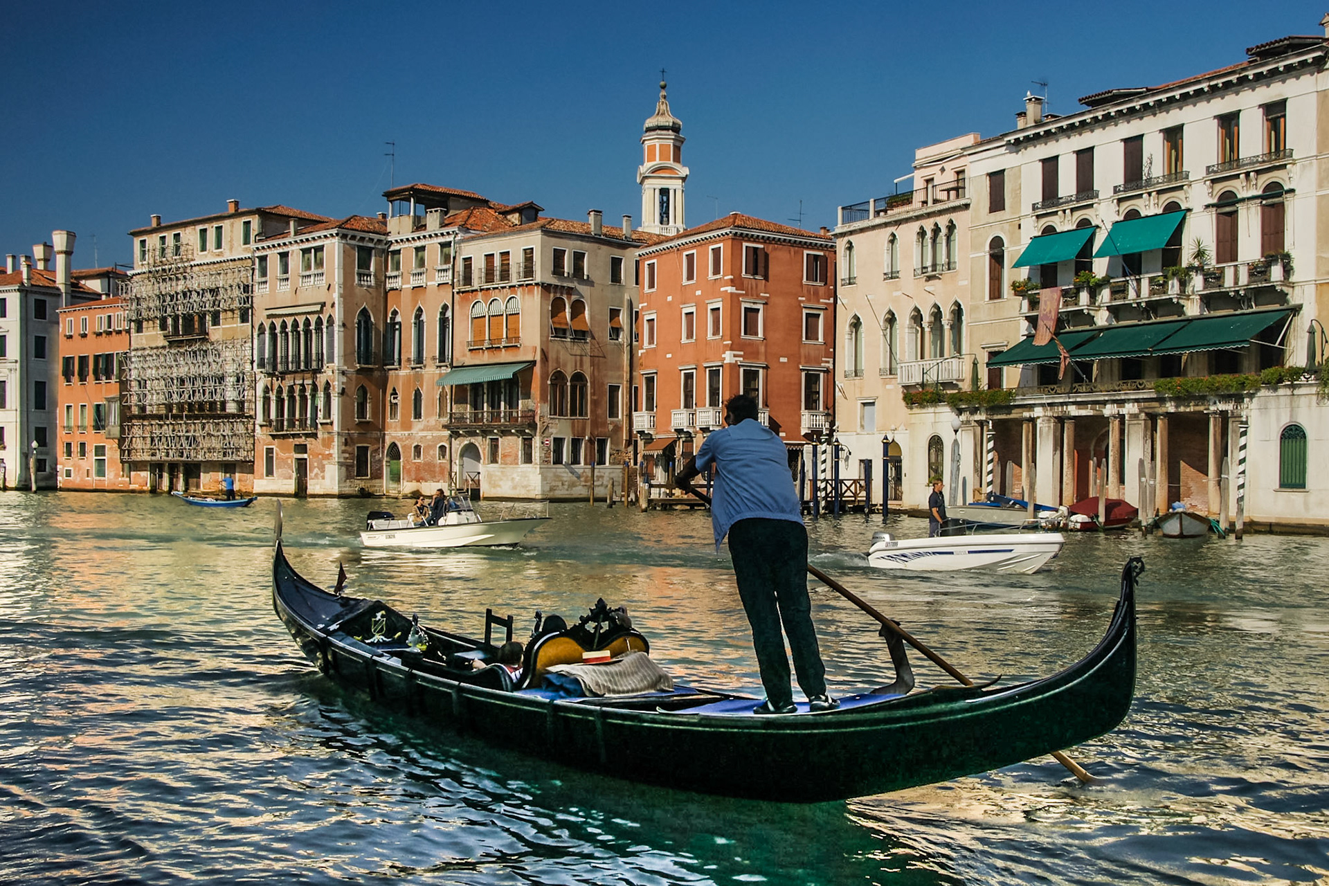 Gondoliere auf dem Canale Grande
