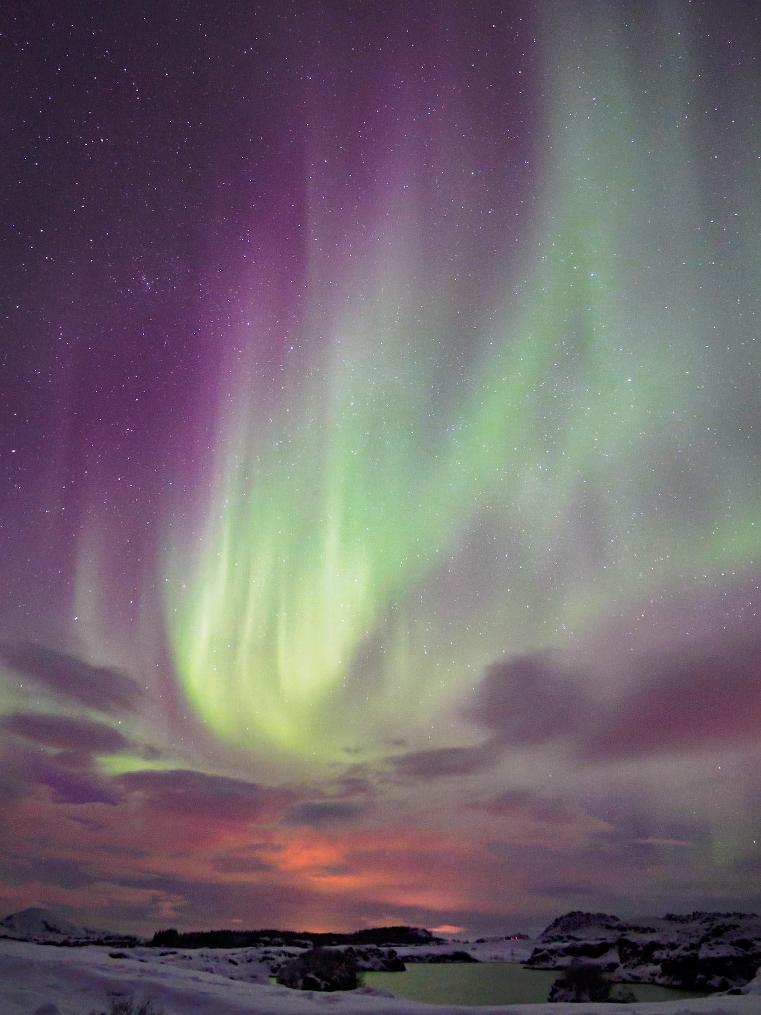 Polarlicht auf Island